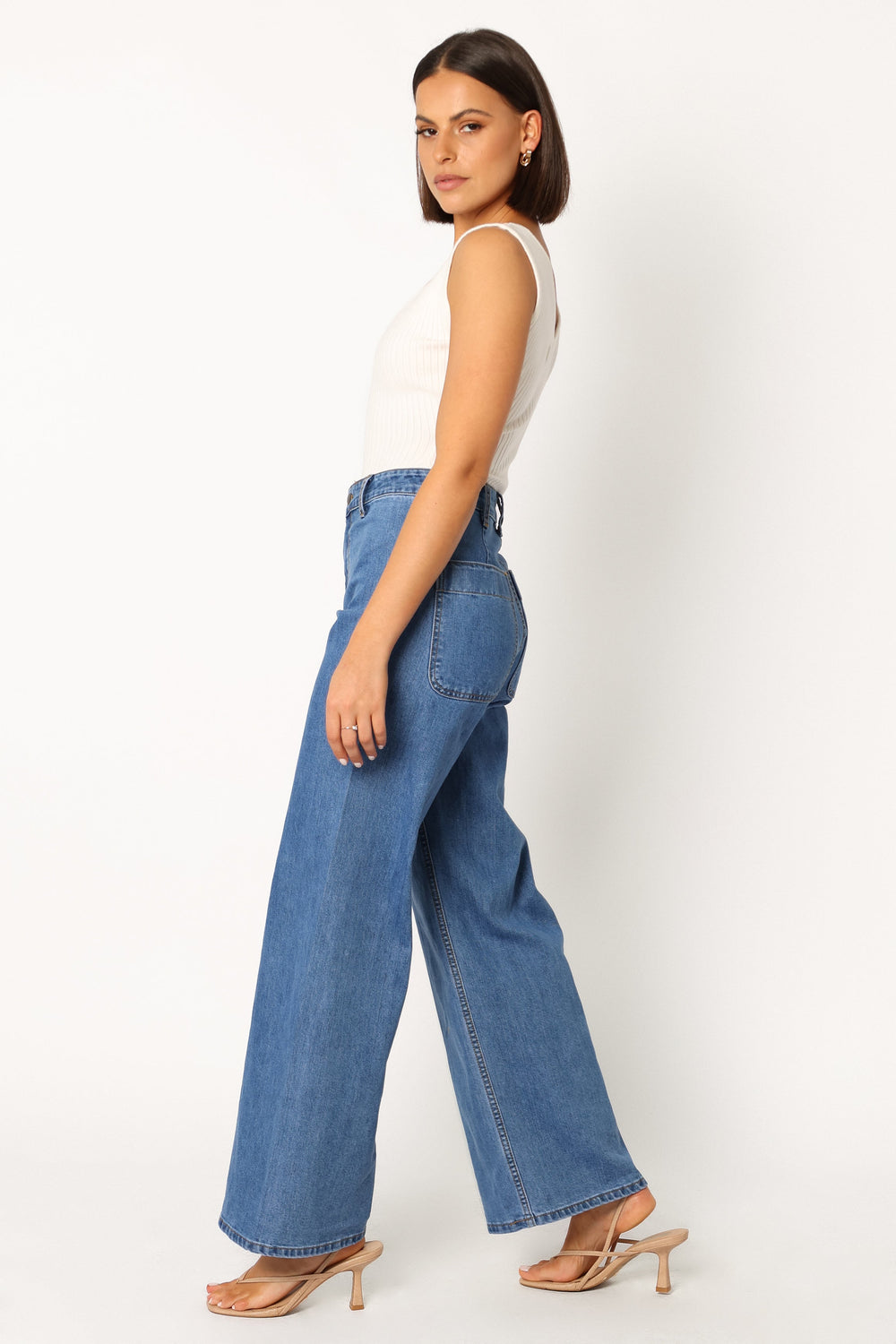 Petal and Pup USA BOTTOMS Barty Wide Leg Jean - Blue