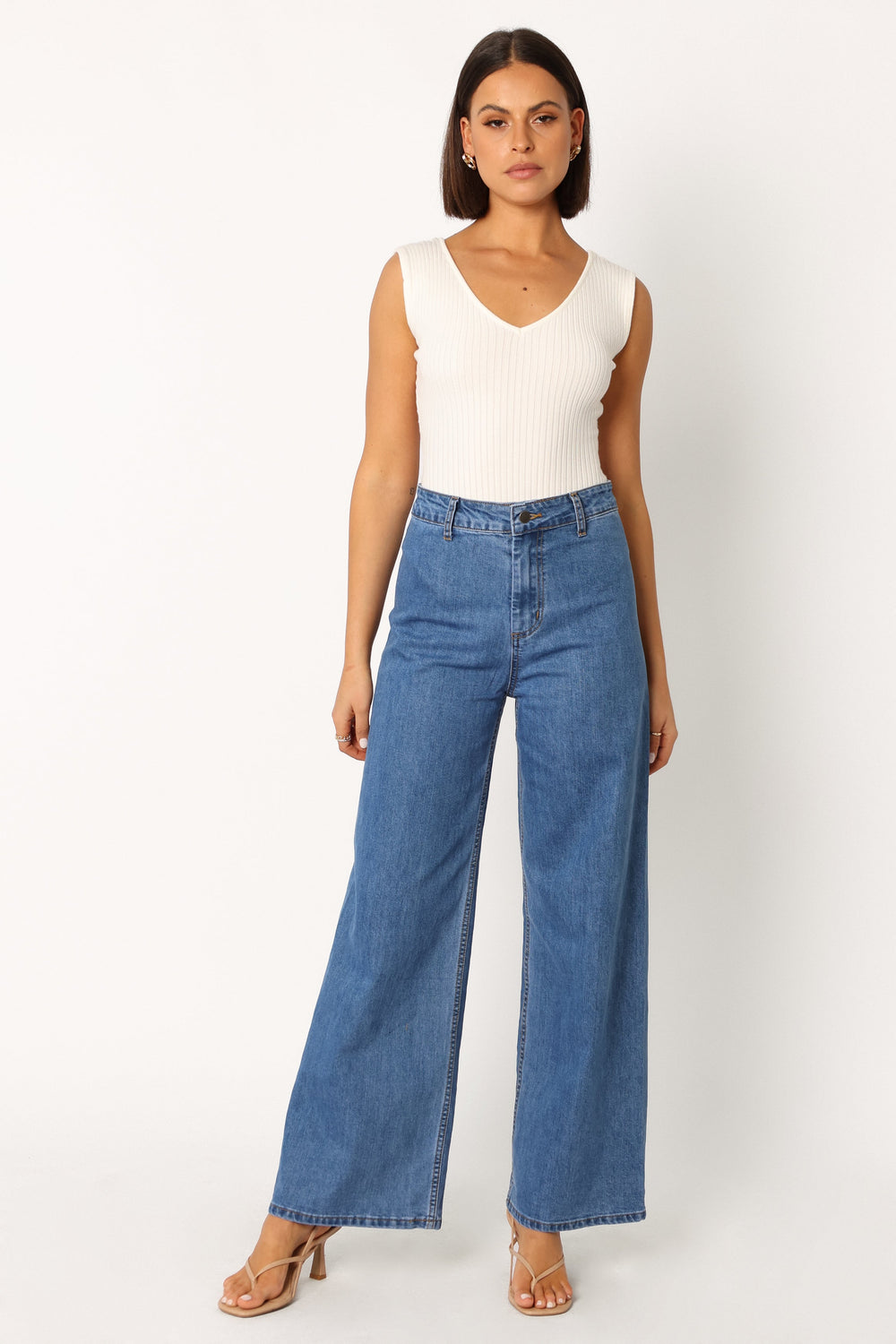 Petal and Pup USA BOTTOMS Barty Wide Leg Jean - Blue