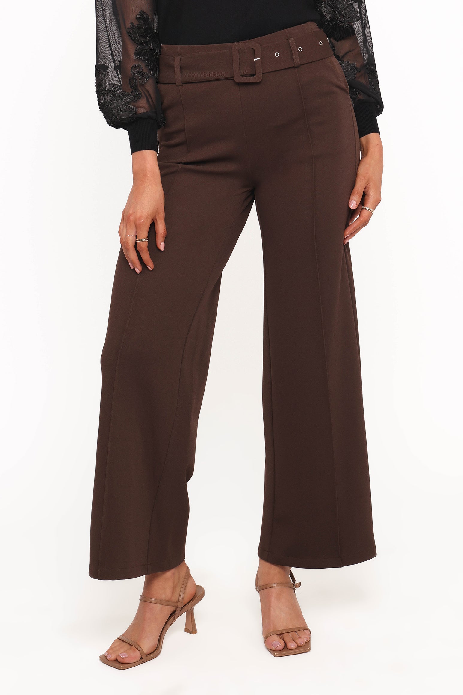 Petal and Pup USA BOTTOMS Benton Belted Pant - Brown