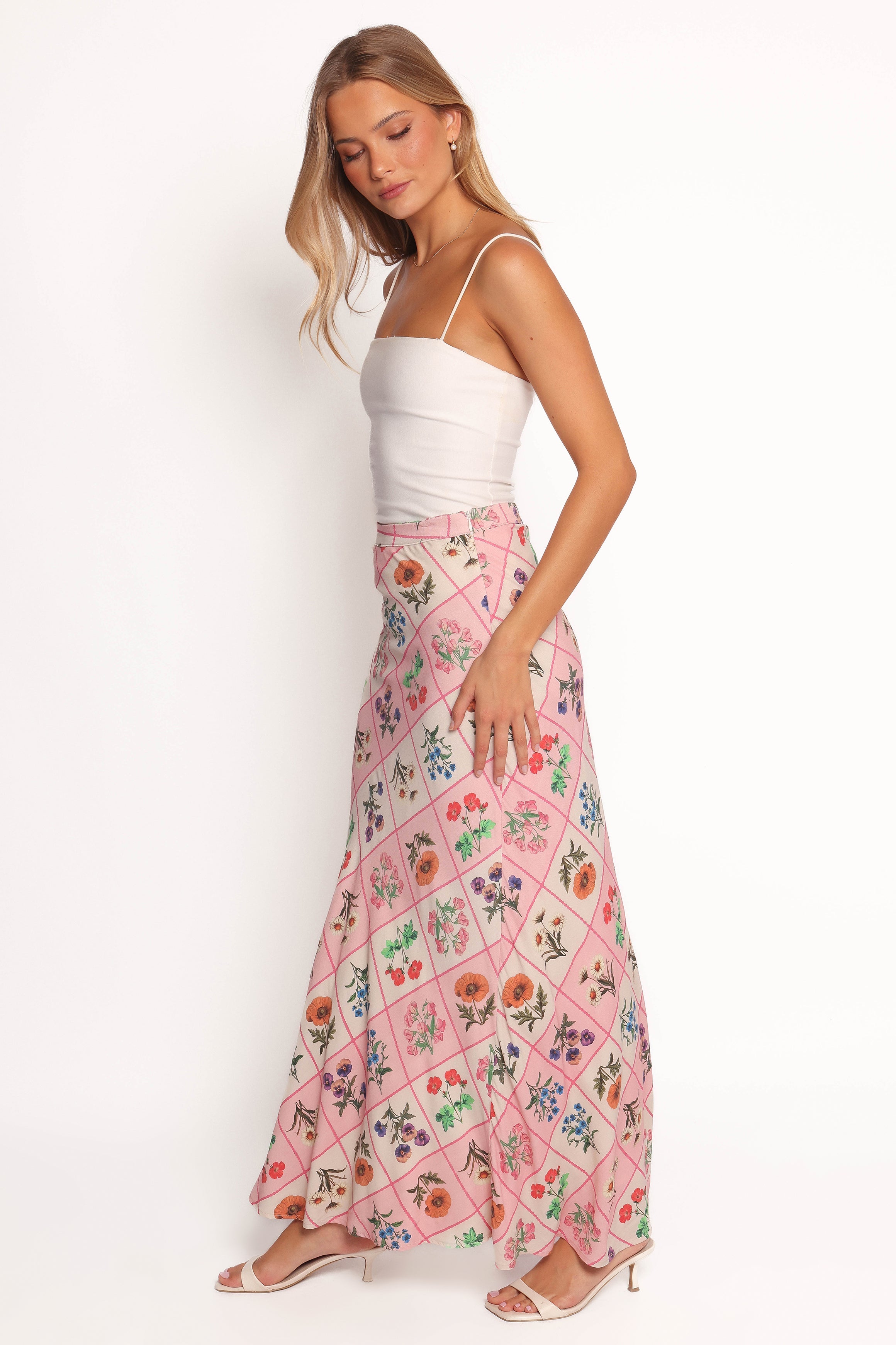 Petal and Pup USA BOTTOMS Brinley Maxi Skirt - Flora Tile