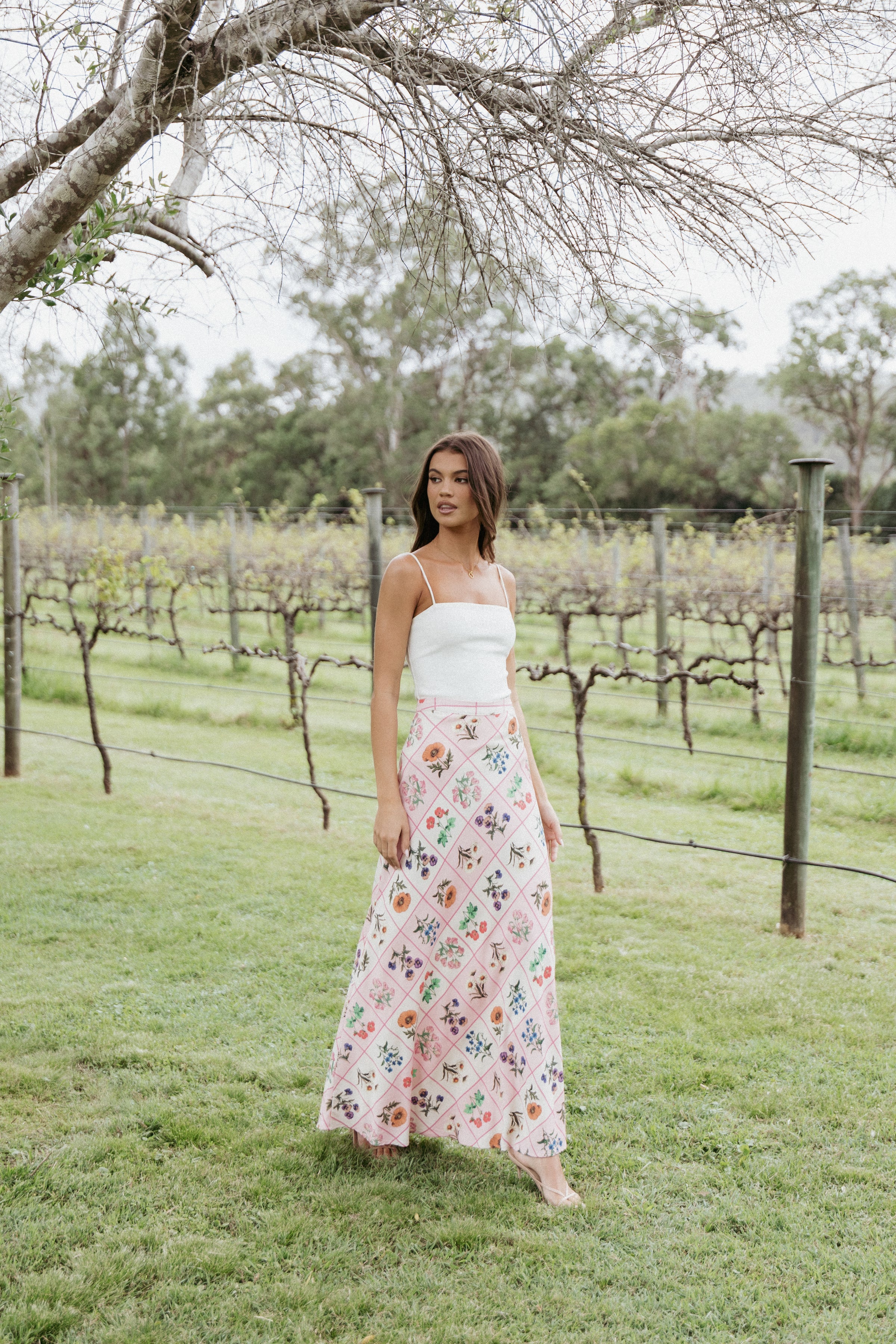 Petal and Pup USA BOTTOMS Brinley Maxi Skirt - Flora Tile