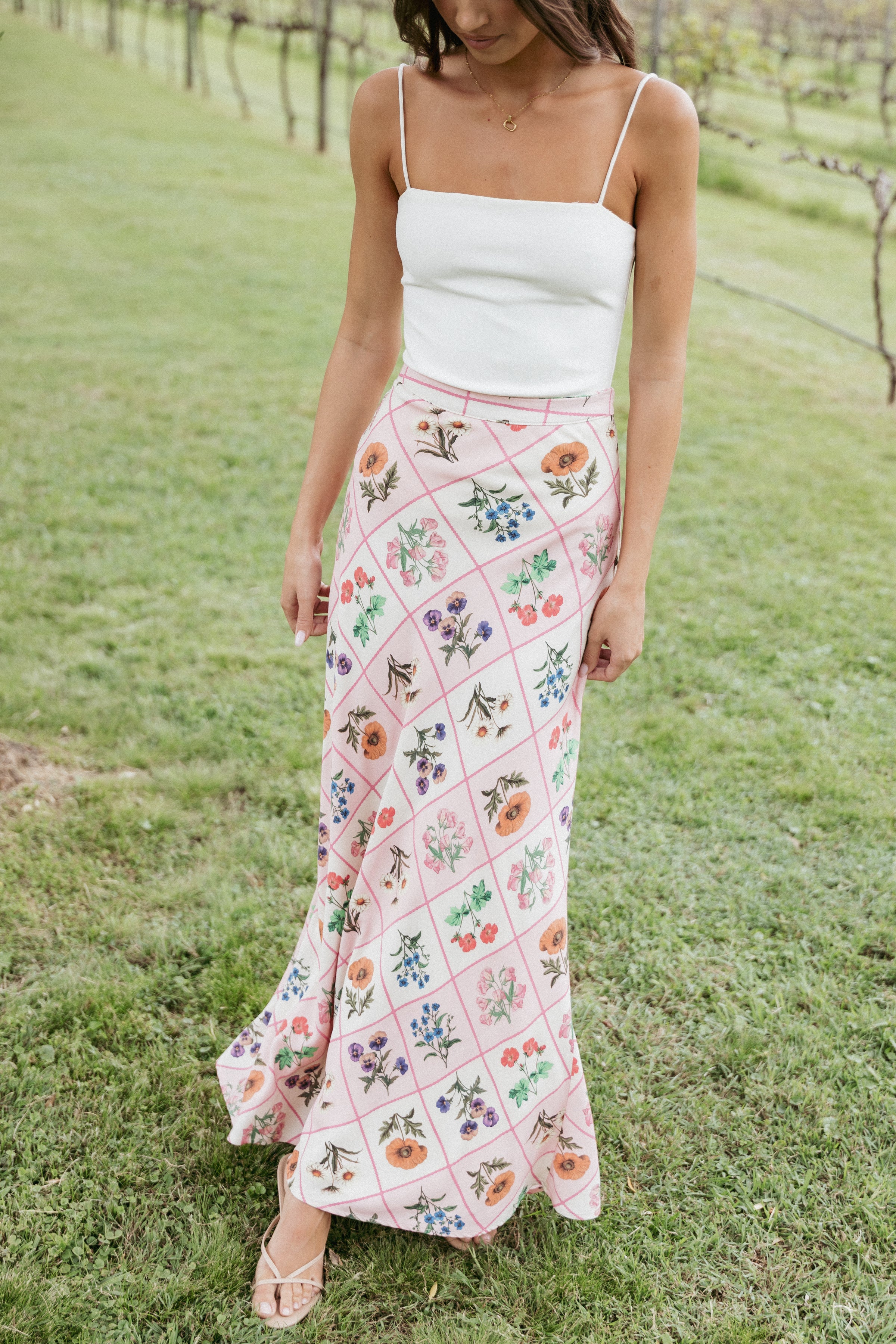 Petal and Pup USA BOTTOMS Brinley Maxi Skirt - Flora Tile