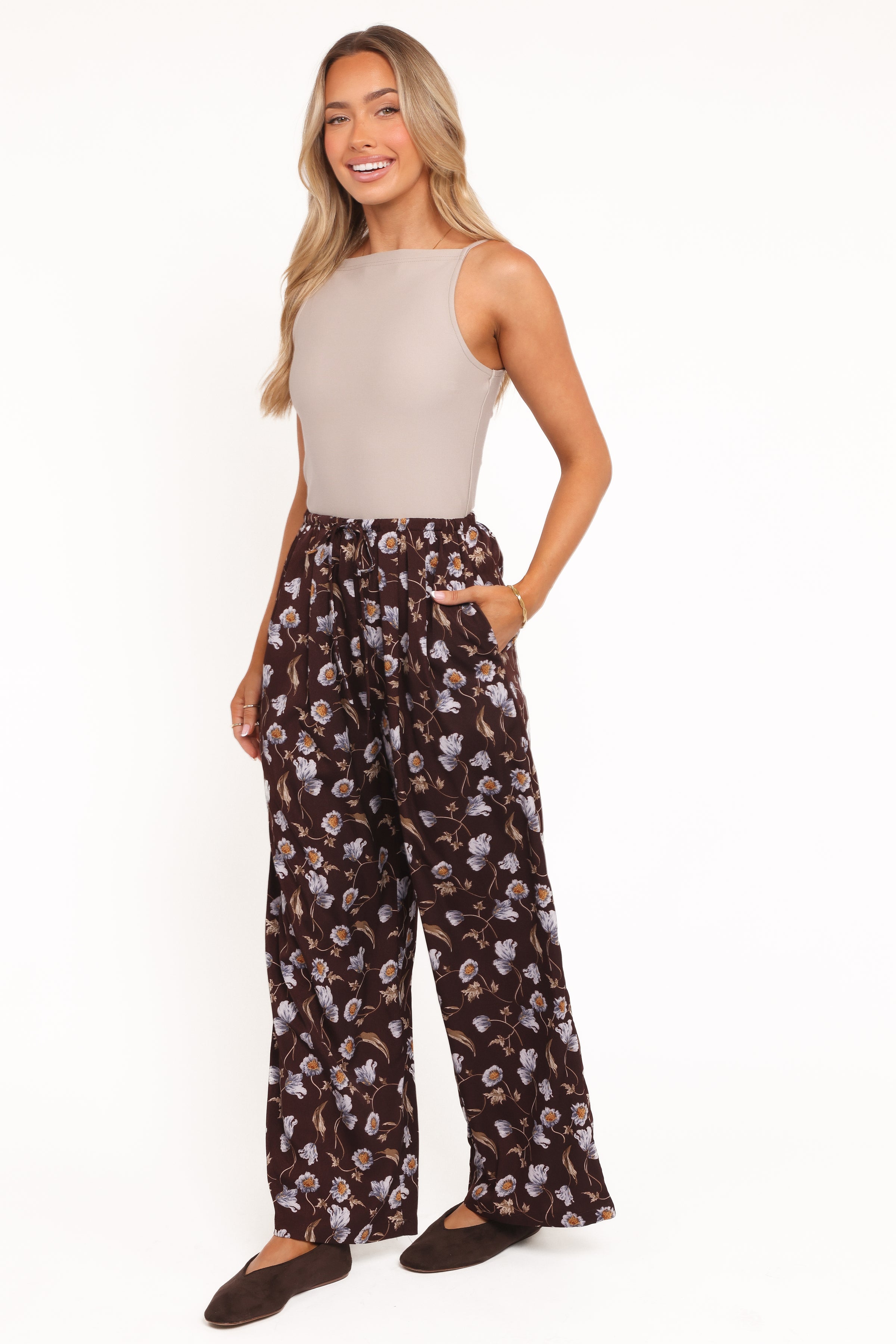 Petal and Pup USA BOTTOMS Calantha Wide Leg Pants - Fall Floral