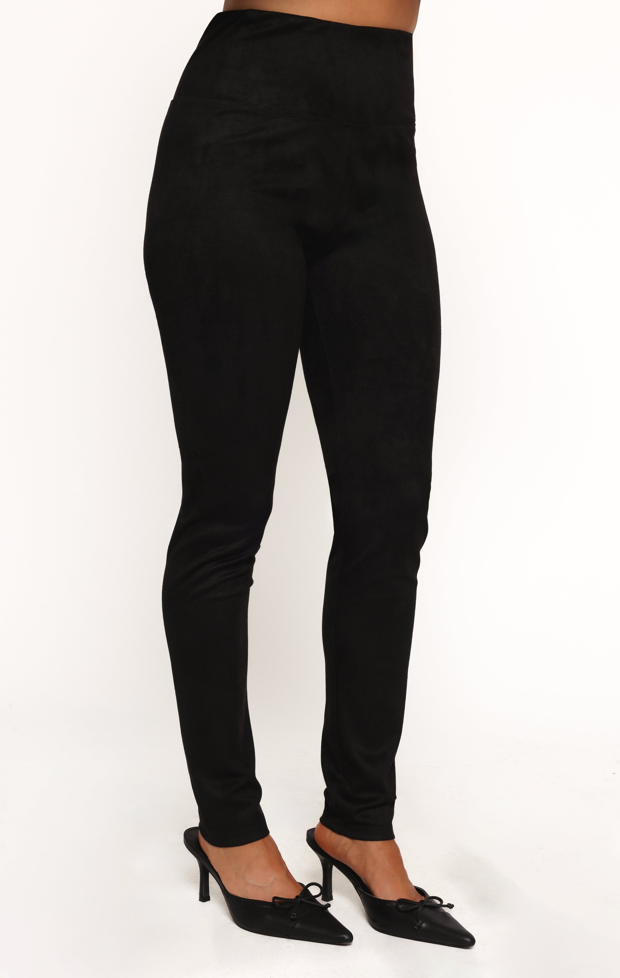 Petal and Pup USA BOTTOMS Carolyn Faux Suede Pant - Black