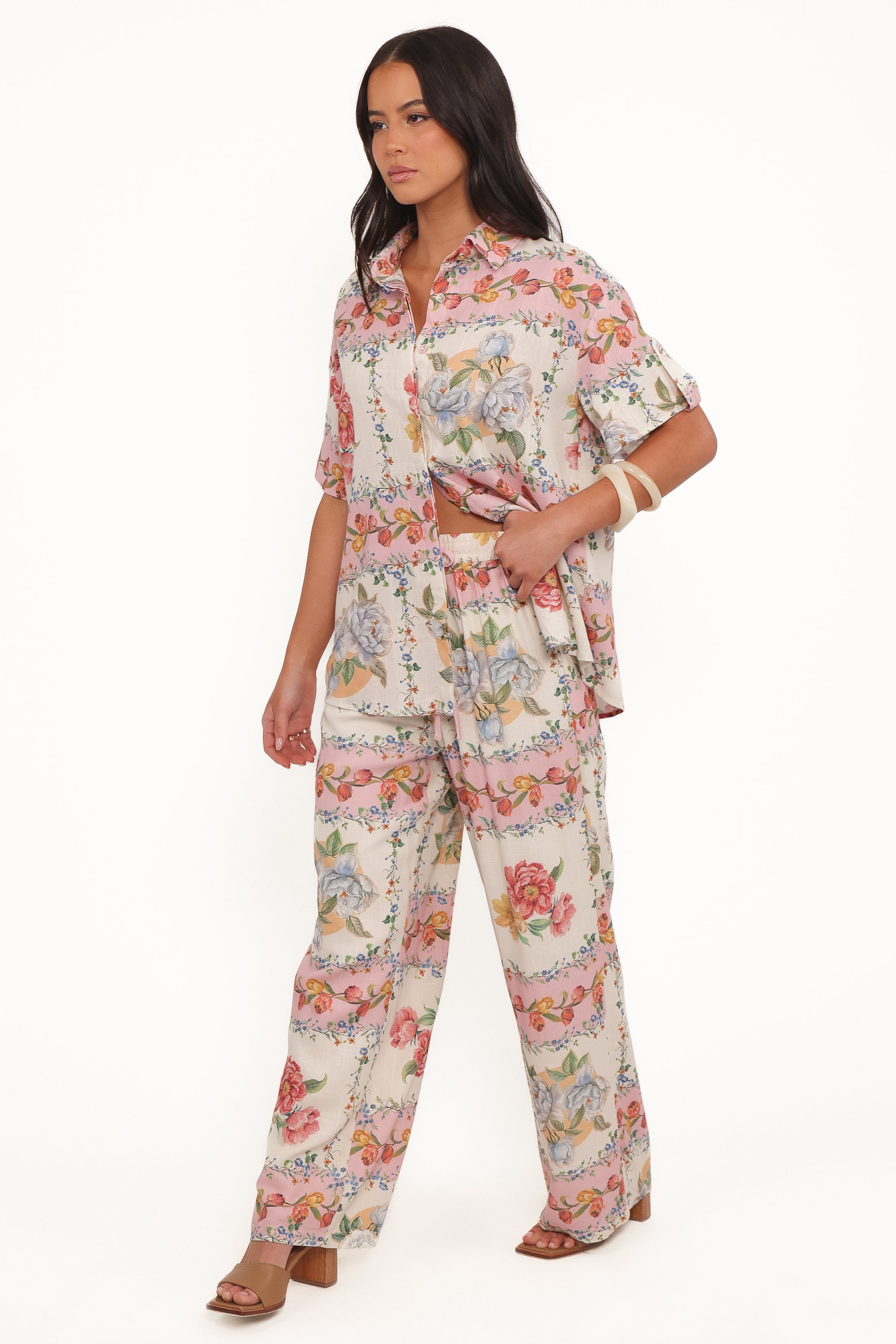 Petal and Pup USA BOTTOMS Cascais Pants - Rose Tile