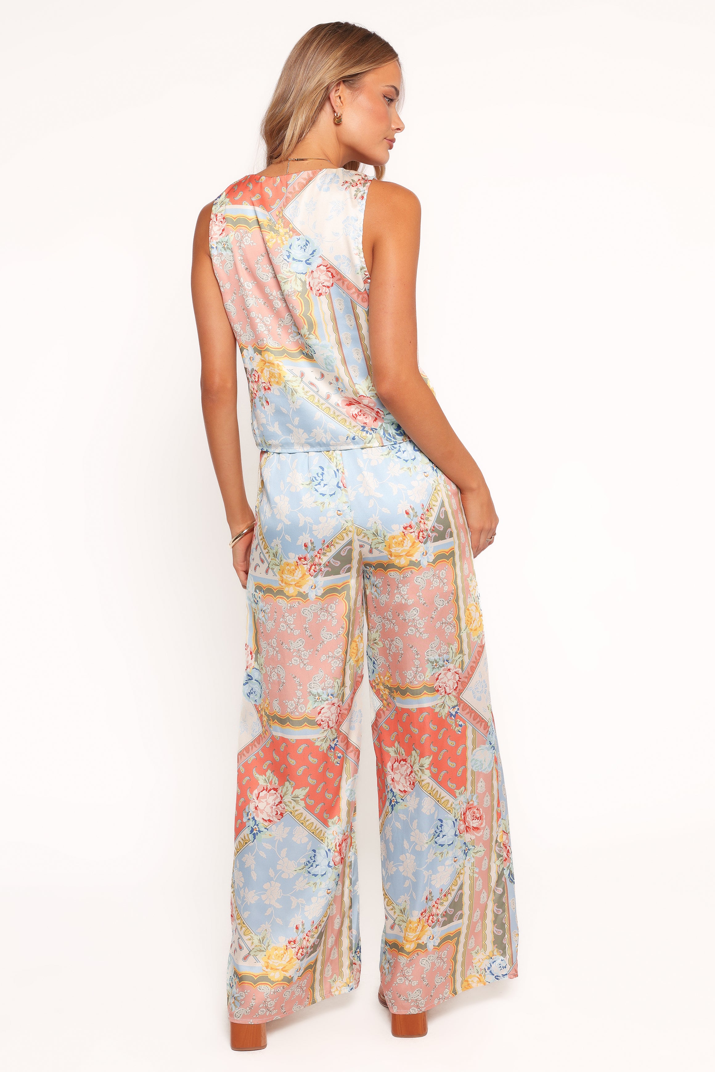 Petal and Pup USA BOTTOMS Charly Wide Leg Pant - Bel Air Rose (Hold for Rack)