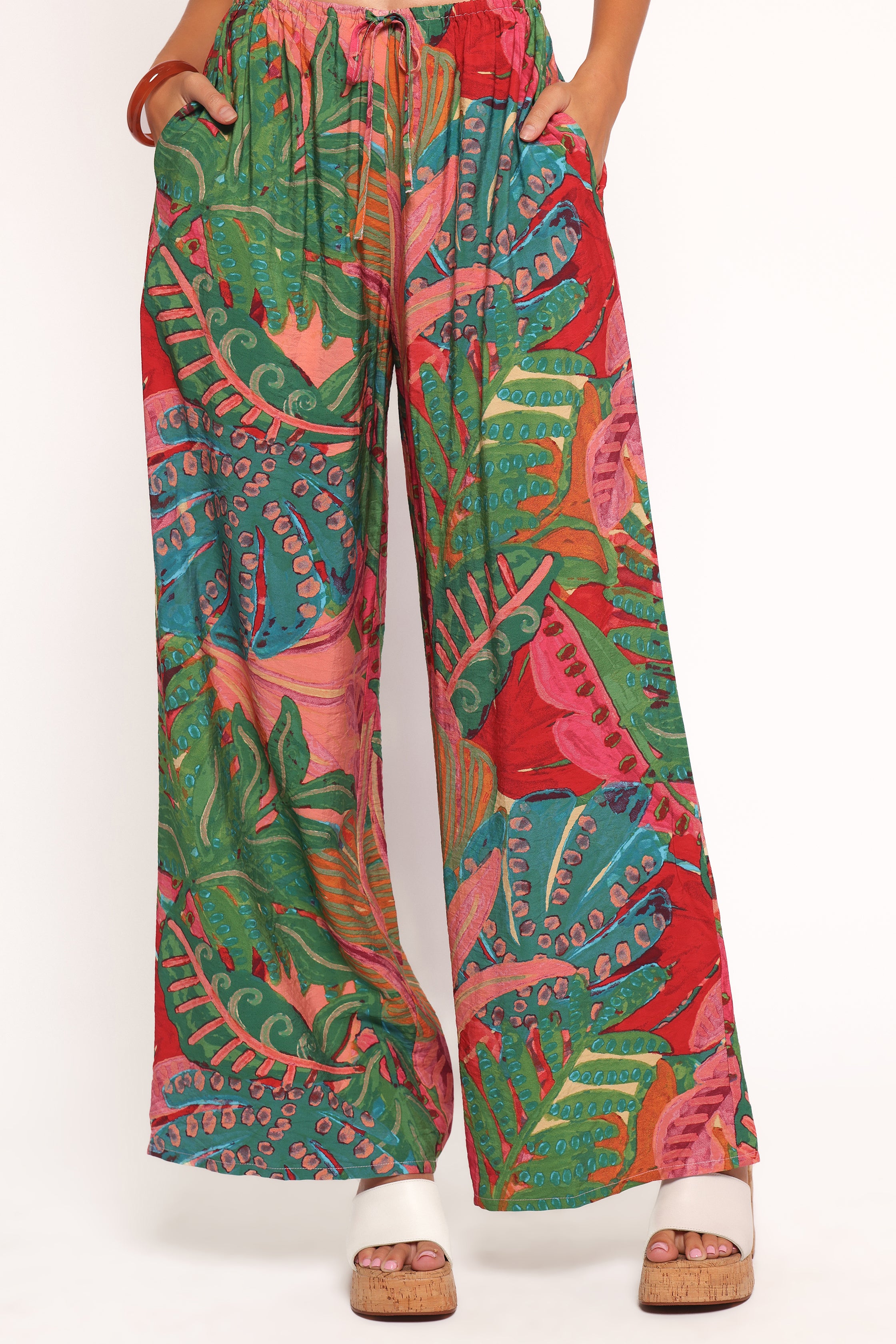 Petal and Pup USA BOTTOMS Charly Wide Leg Pant - Calypso Coral (Hold for Rack)