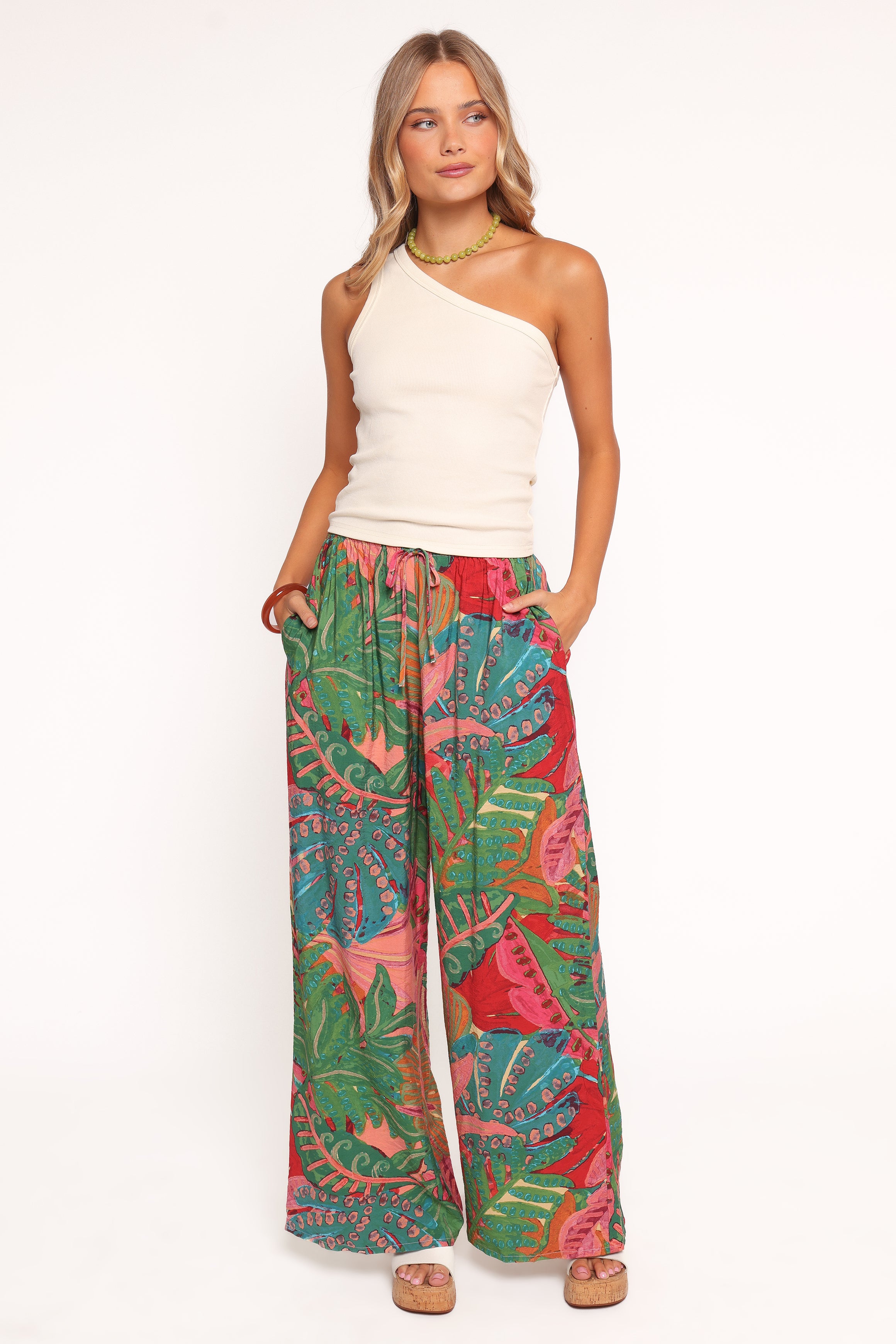 Petal and Pup USA BOTTOMS Charly Wide Leg Pant - Calypso Coral (Hold for Rack)