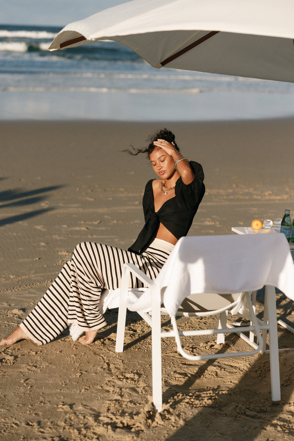 Cherie Knit Pant Sand Black Petal & Pup USA