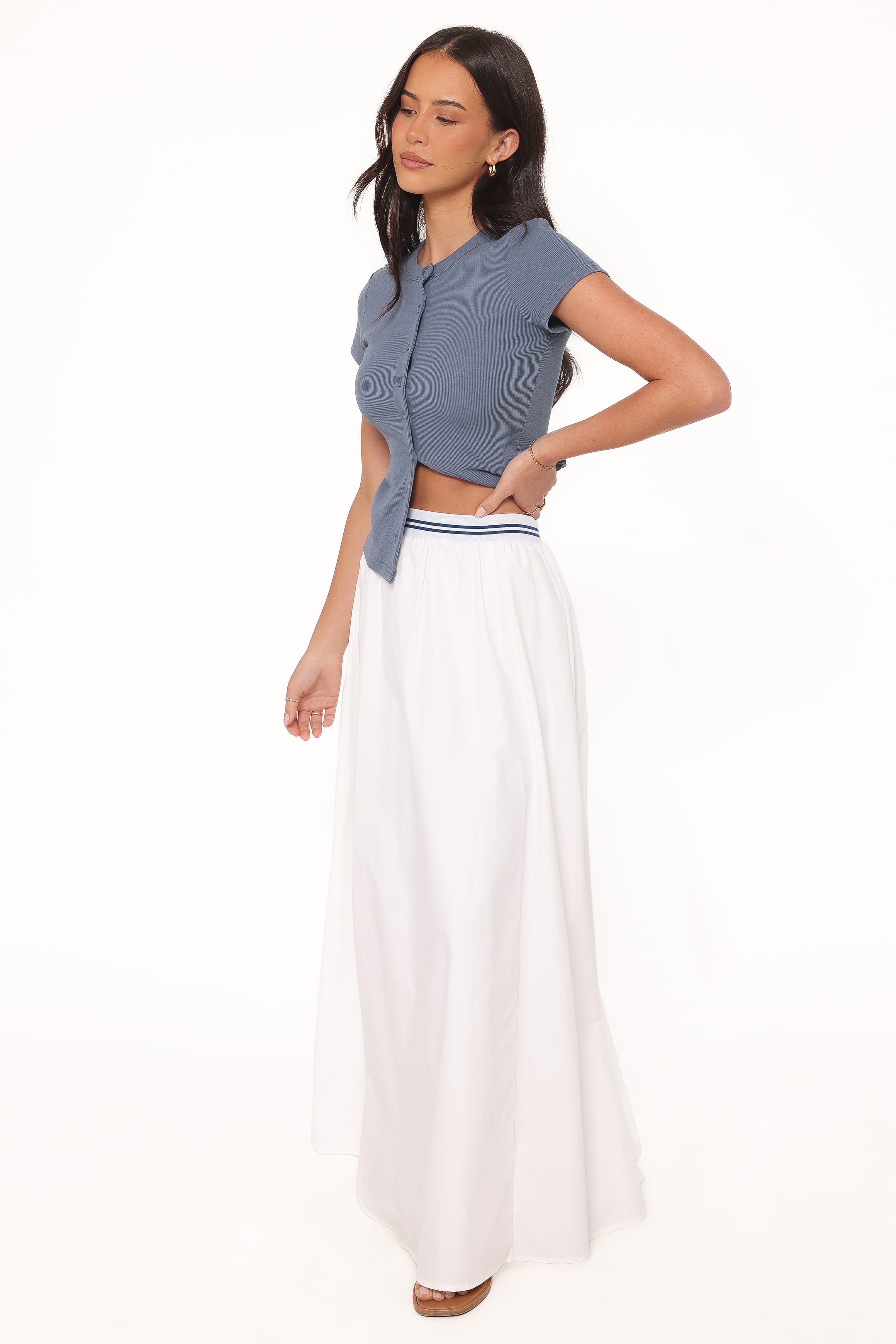Petal and Pup USA BOTTOMS Christine Maxi Skirt - White