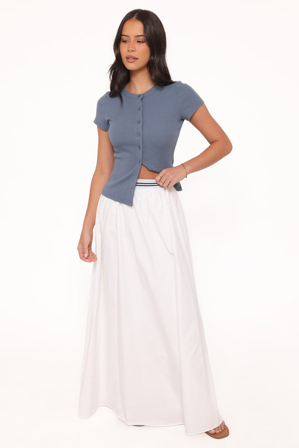 Petal and Pup USA BOTTOMS Christine Maxi Skirt - White