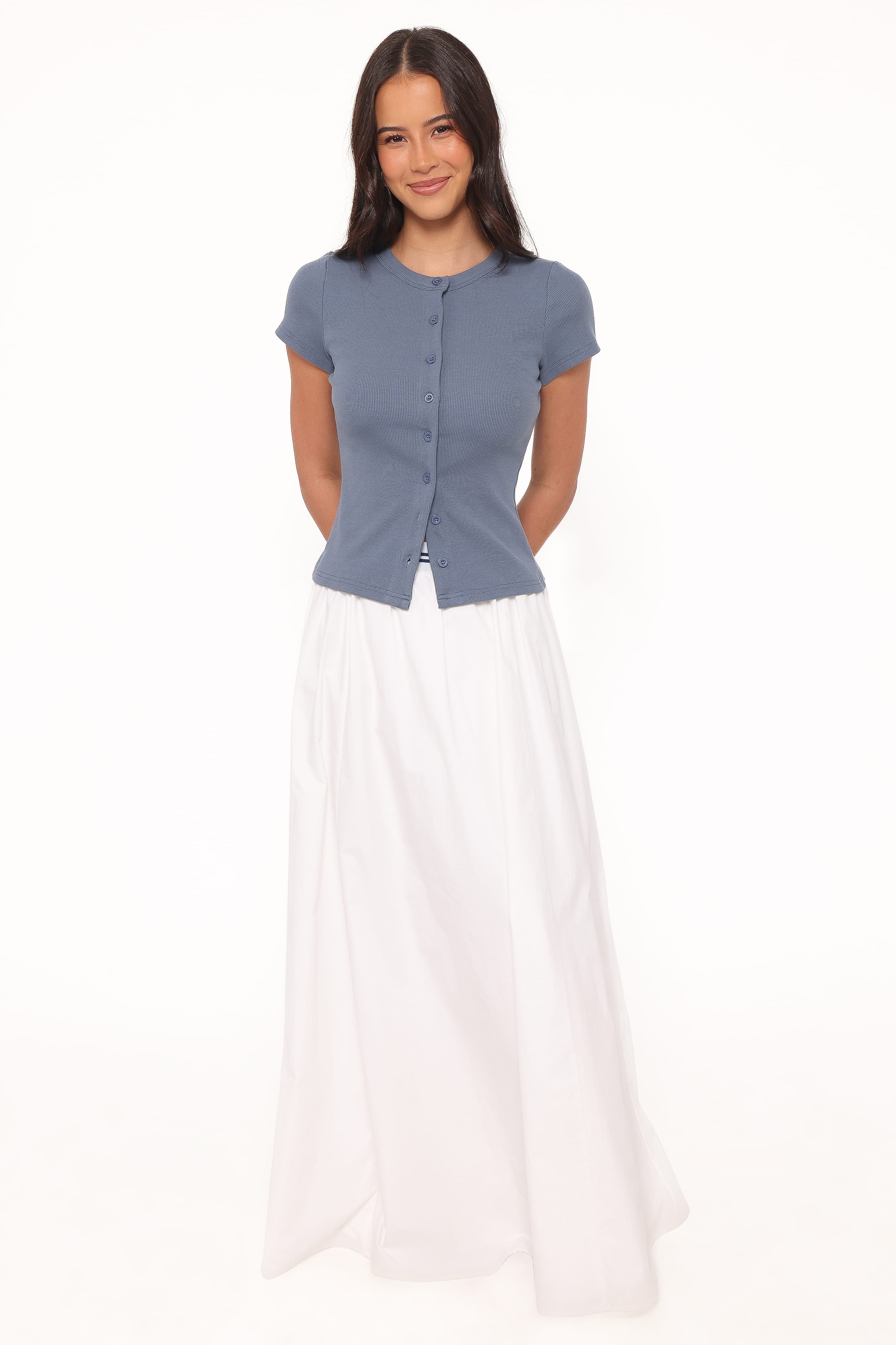 Petal and Pup USA BOTTOMS Christine Maxi Skirt - White