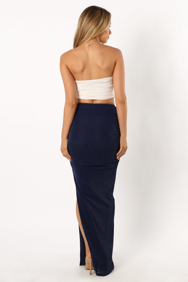 Petal and Pup USA BOTTOMS Chyna Midi Skirt - Navy