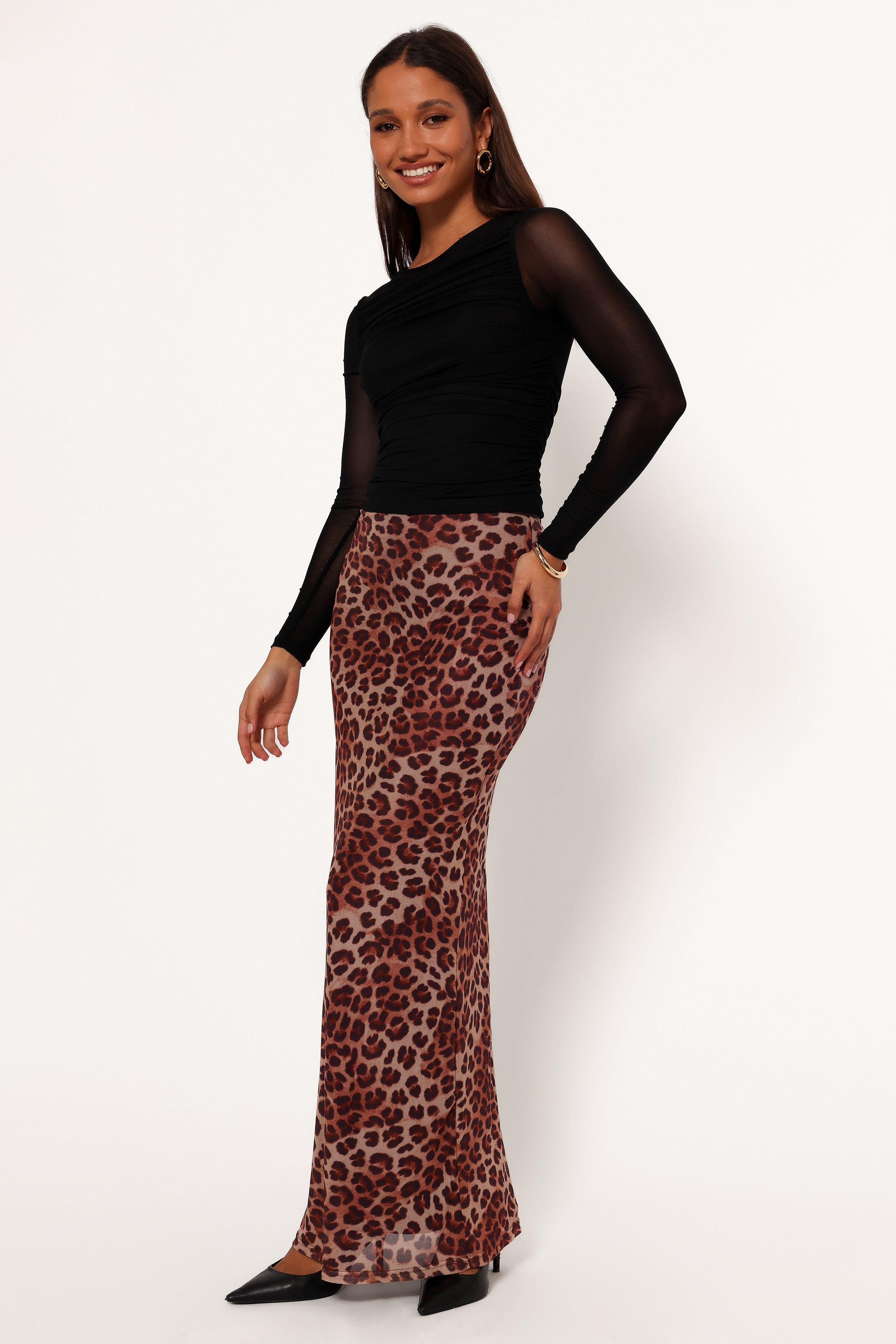 Petal and Pup USA BOTTOMS Cici Maxi Skirt - Leopard