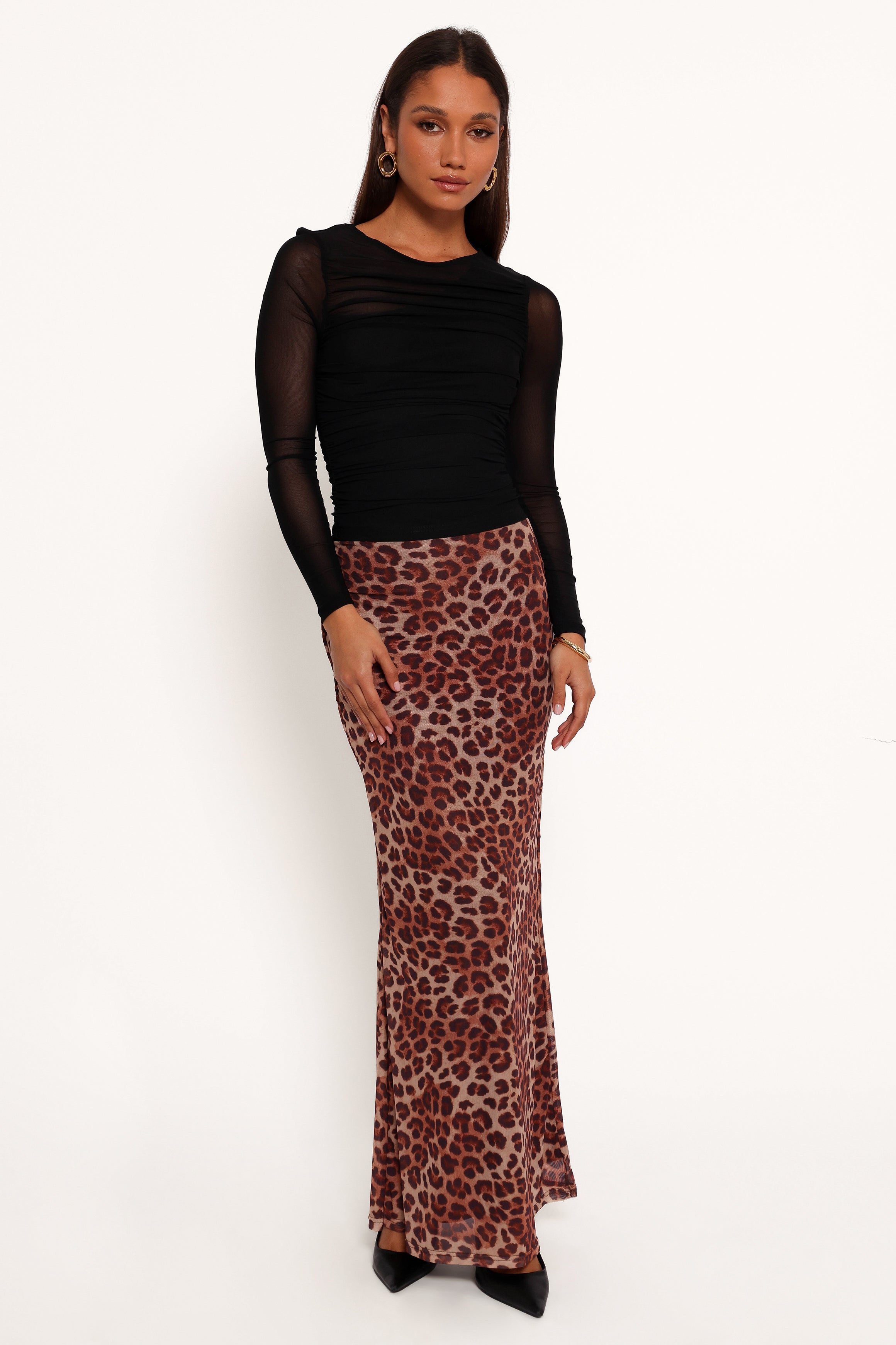 Petal and Pup USA BOTTOMS Cici Maxi Skirt - Leopard