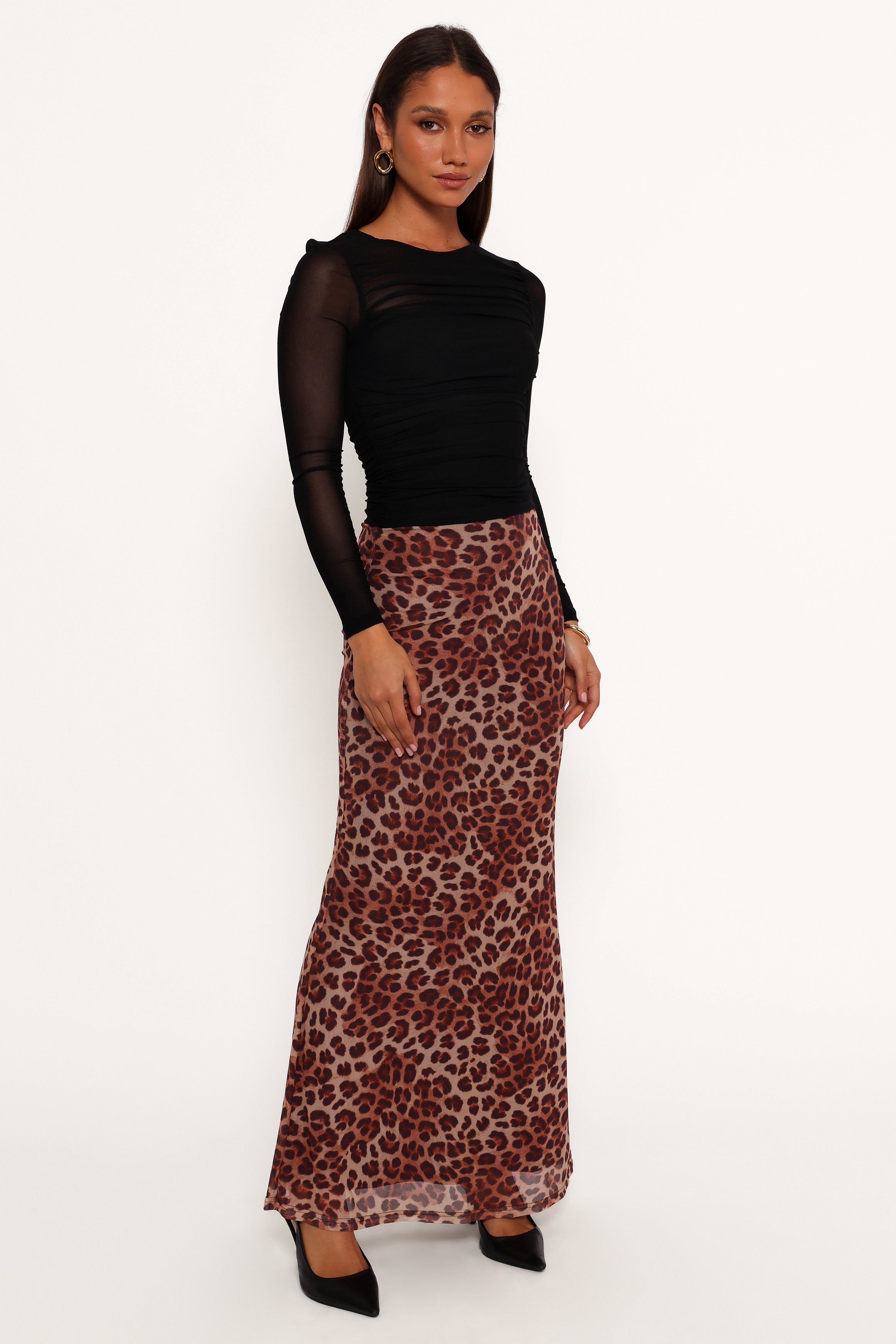 Petal and Pup USA BOTTOMS Cici Maxi Skirt - Leopard