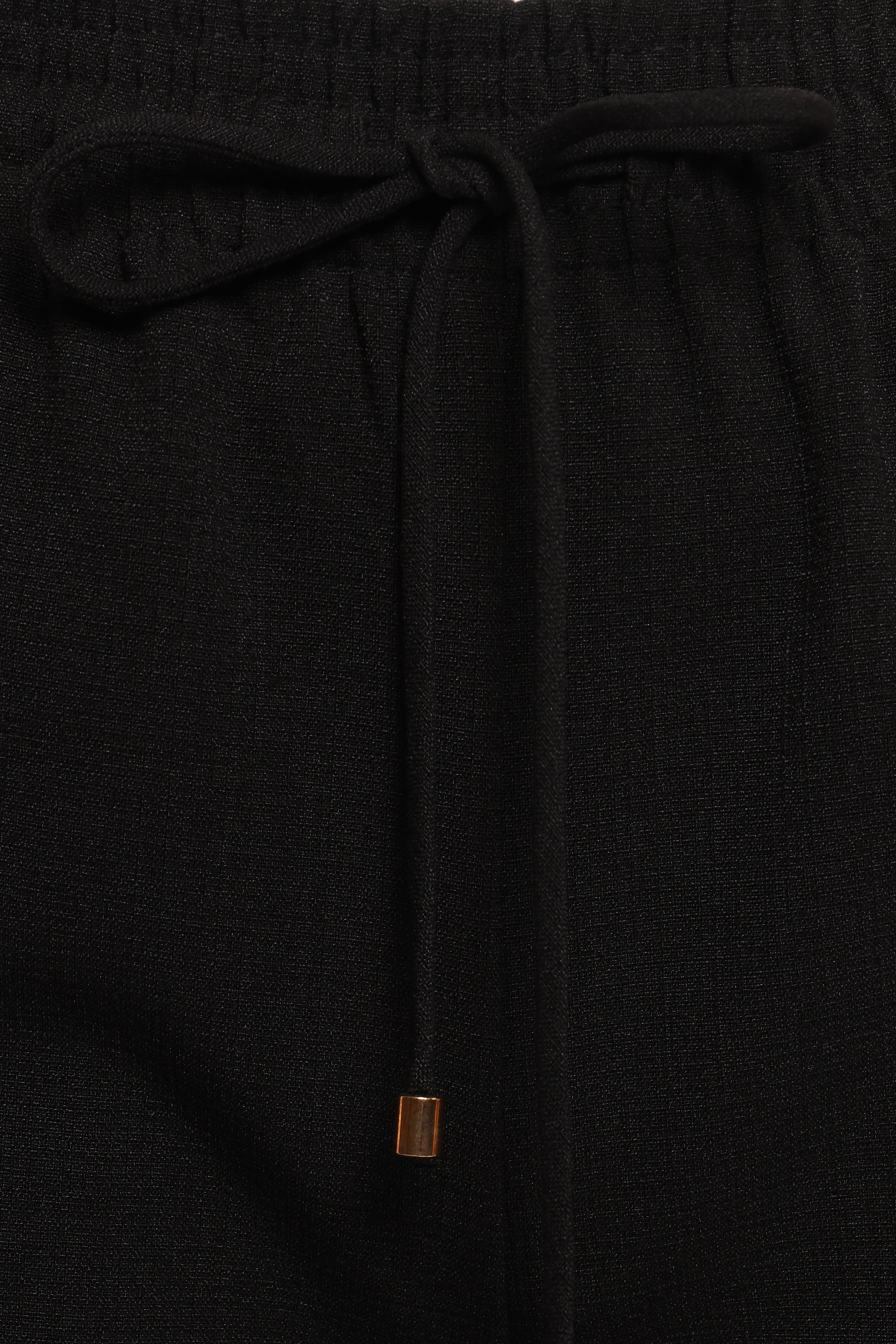 Petal and Pup USA BOTTOMS Cinch Wide Leg Crepe Pant - Black