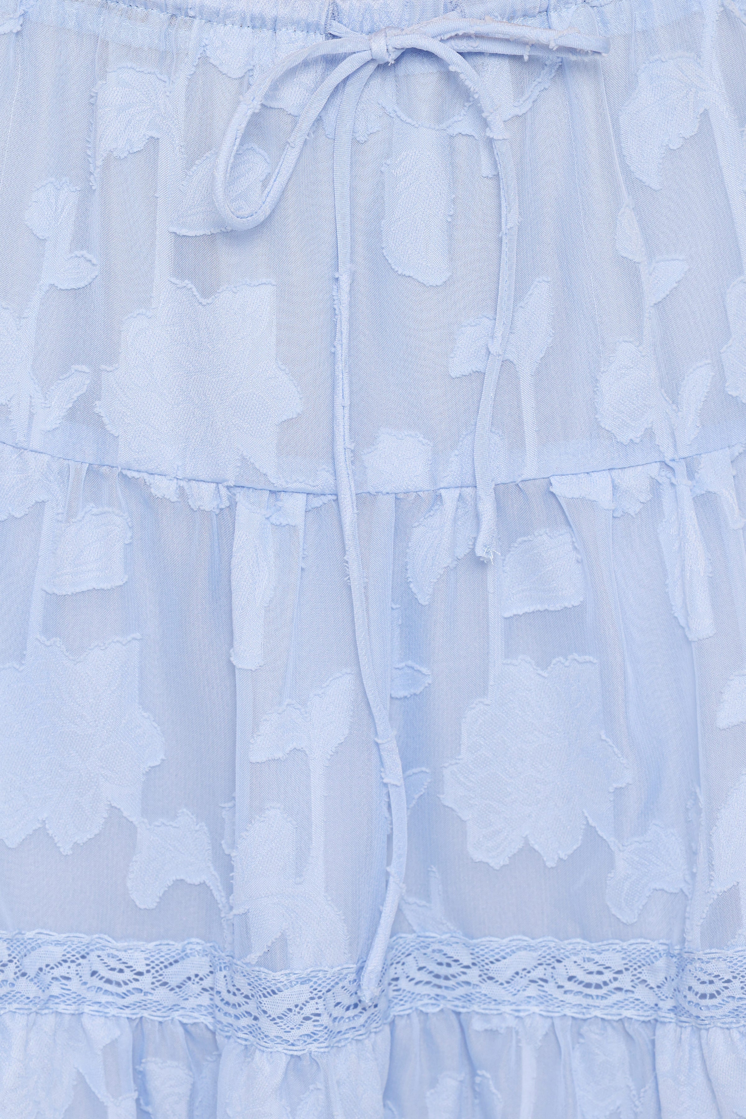 Petal and Pup USA BOTTOMS Clodagh Textured Tiered Mini Skirt - Powder Blue