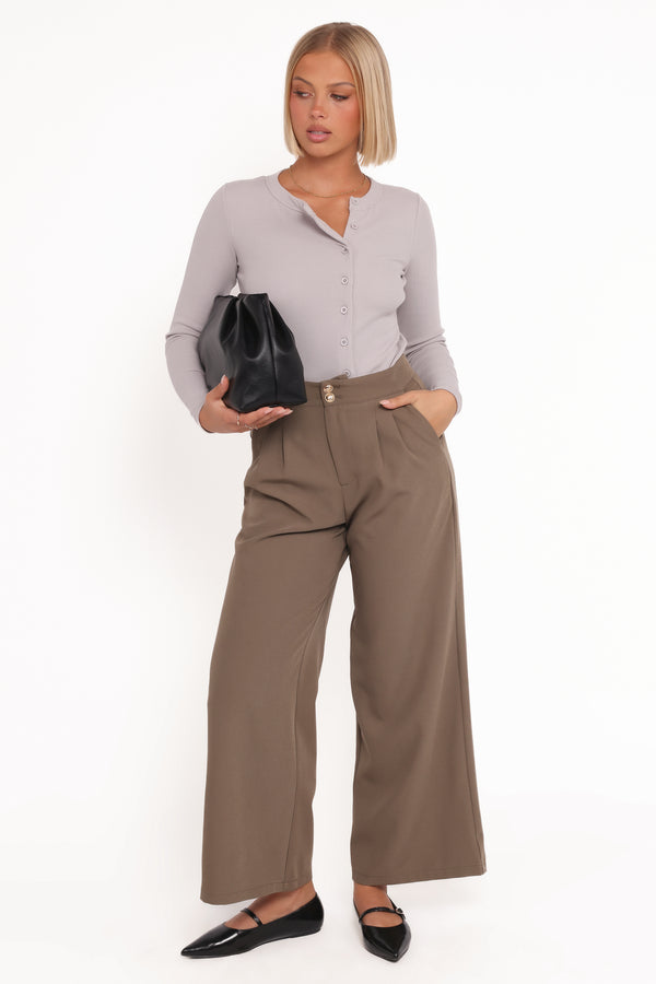 Petal and Pup USA BOTTOMS Curtis Pants - Taupe