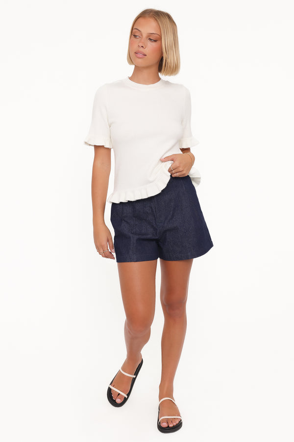 Petal and Pup USA BOTTOMS Dallas Bermuda Denim Short - Dark Wash