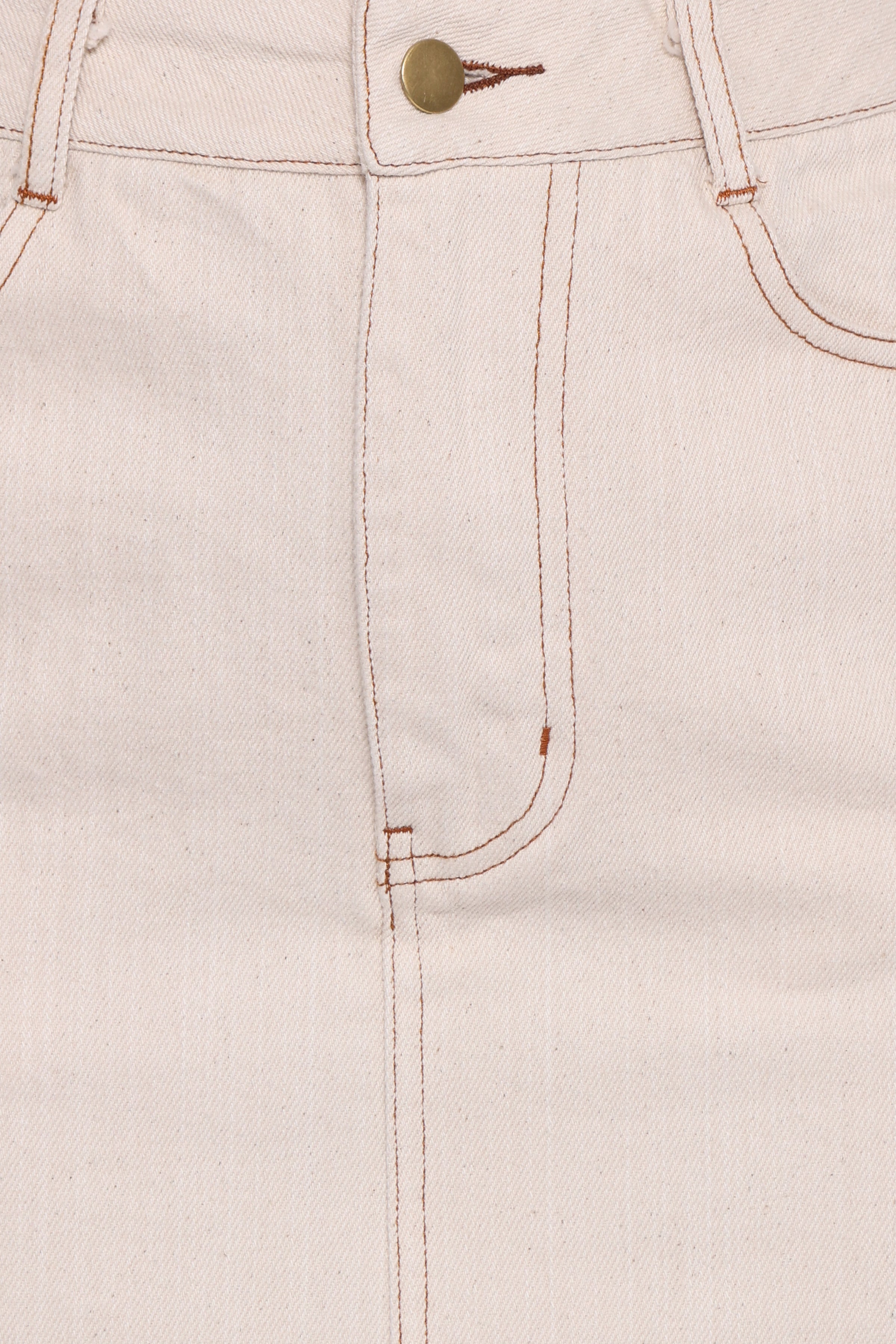 Petal and Pup USA BOTTOMS Dana Denim Midi Skirt - Bone