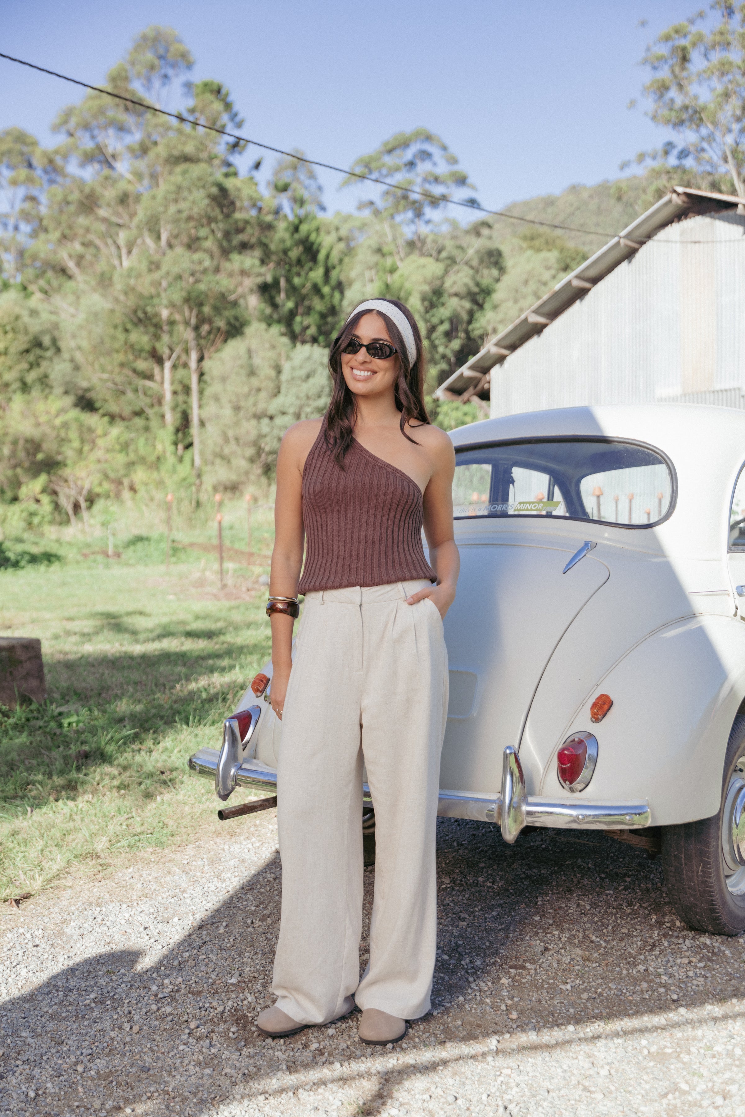 Petal and Pup USA BOTTOMS Dean Linen Pants - Beige