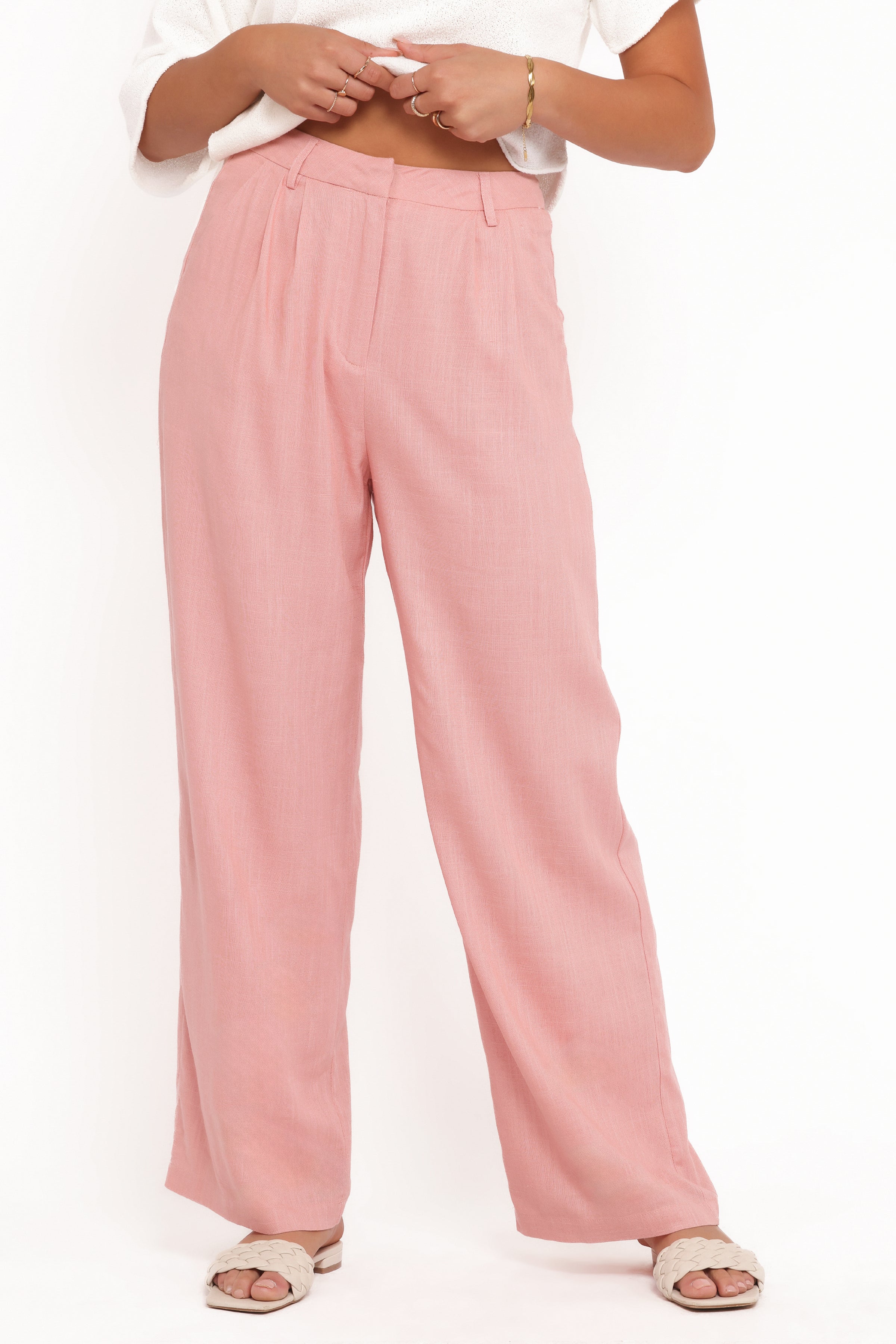 Petal and Pup USA BOTTOMS Dean Linen Pants - Light Pink