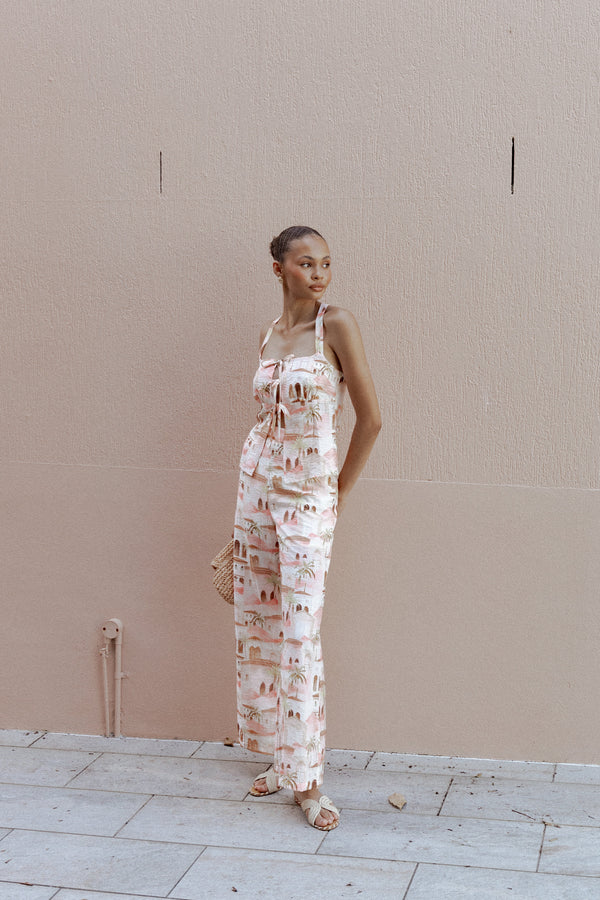Petal and Pup USA BOTTOMS Devina Pants - Tan Print (Hold for Amazon)