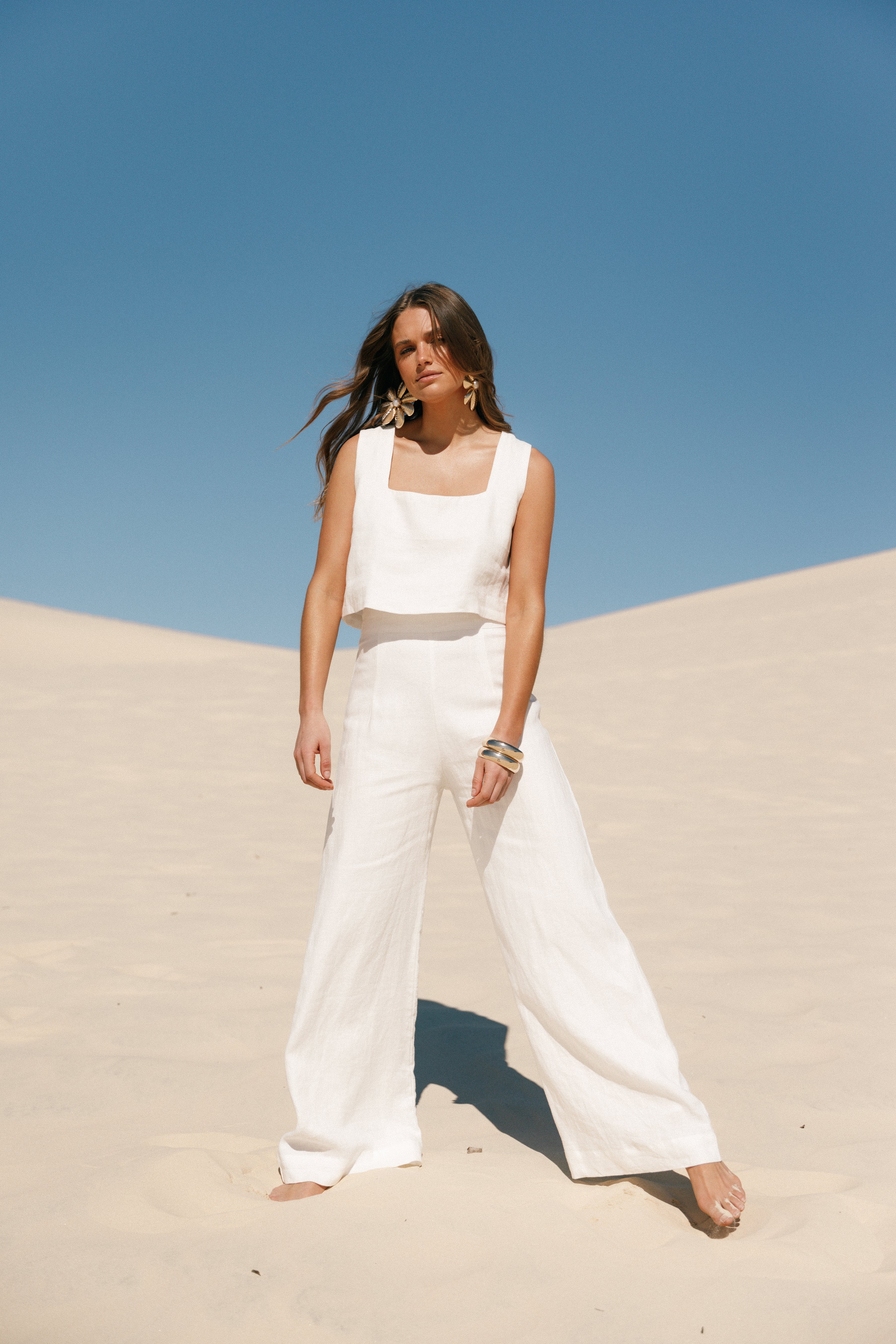 Petal and Pup USA BOTTOMS Devlin Pant - Cloud White