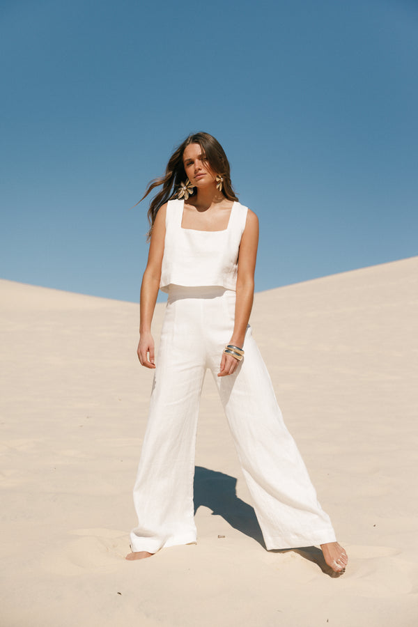 Petal and Pup USA BOTTOMS Devlin Pant - Cloud White