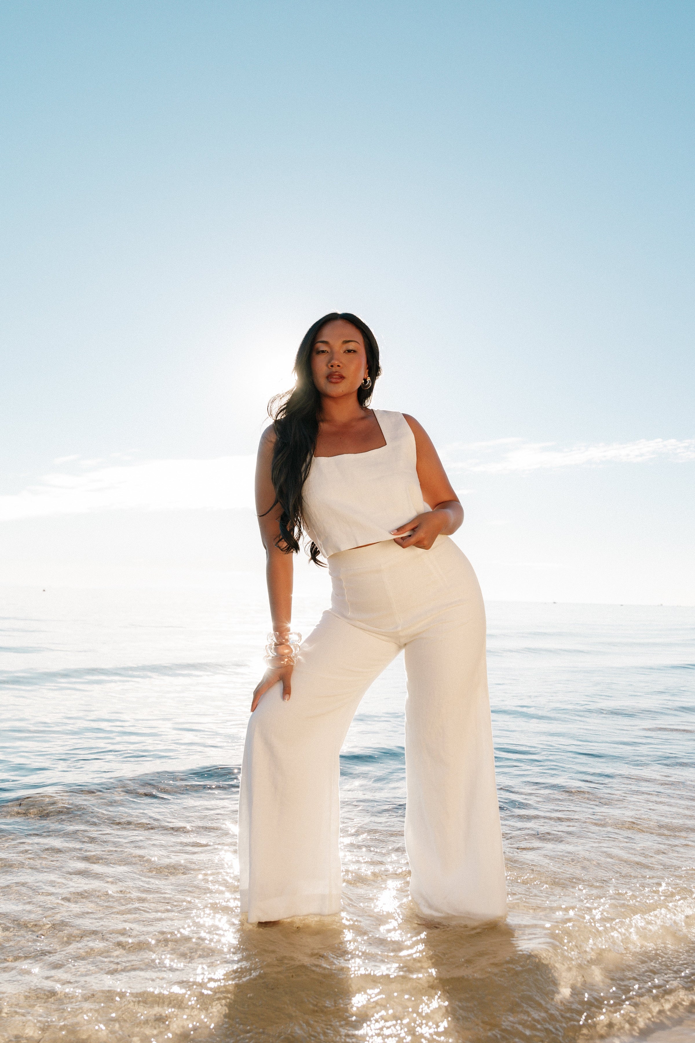 Petal and Pup USA BOTTOMS Devlin Pant - Cloud White