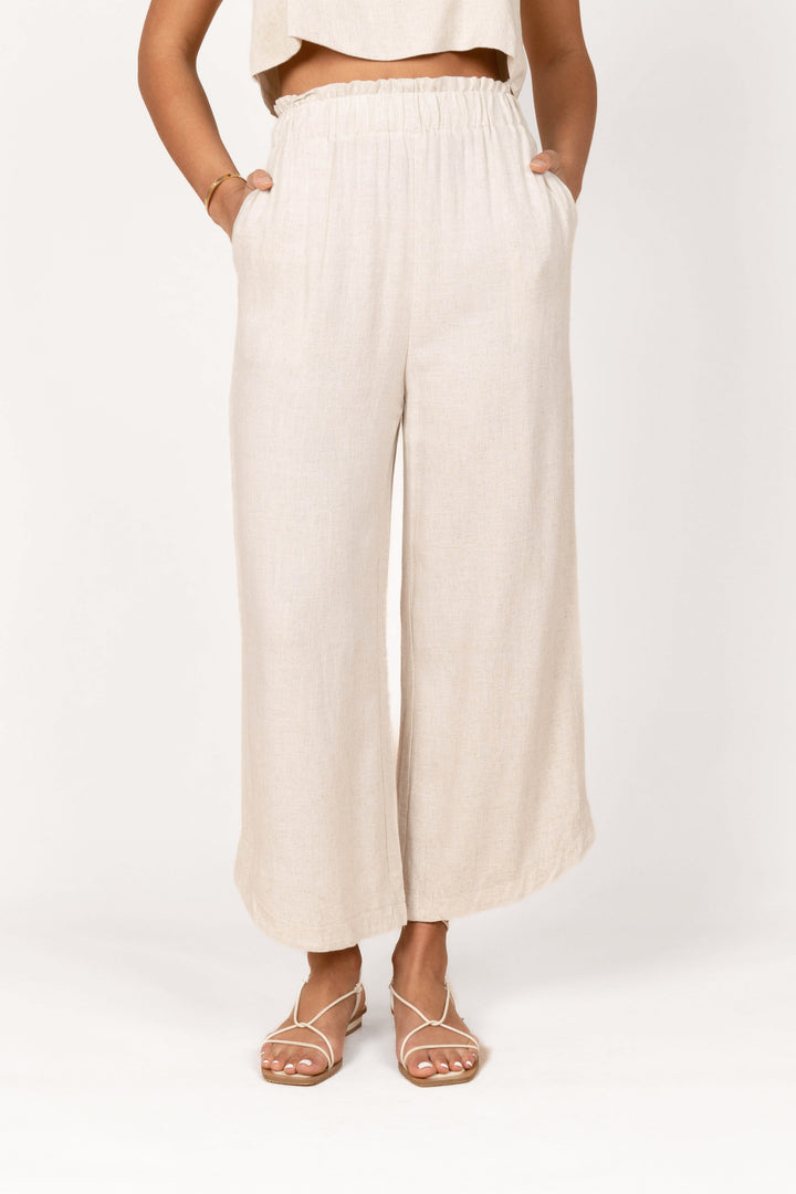 Eleanor High Waisted Pants - Beige - Petal & Pup USA