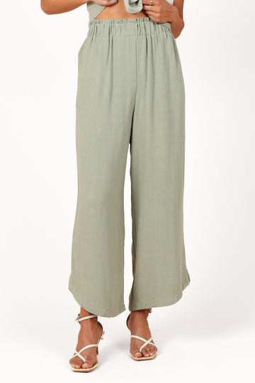 Eleanor High Waisted Pants - Green - Petal & Pup USA