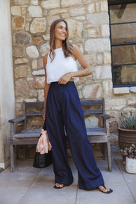 Petal and Pup USA BOTTOMS Elinor Cuffed Denim Pant - Dark Wash