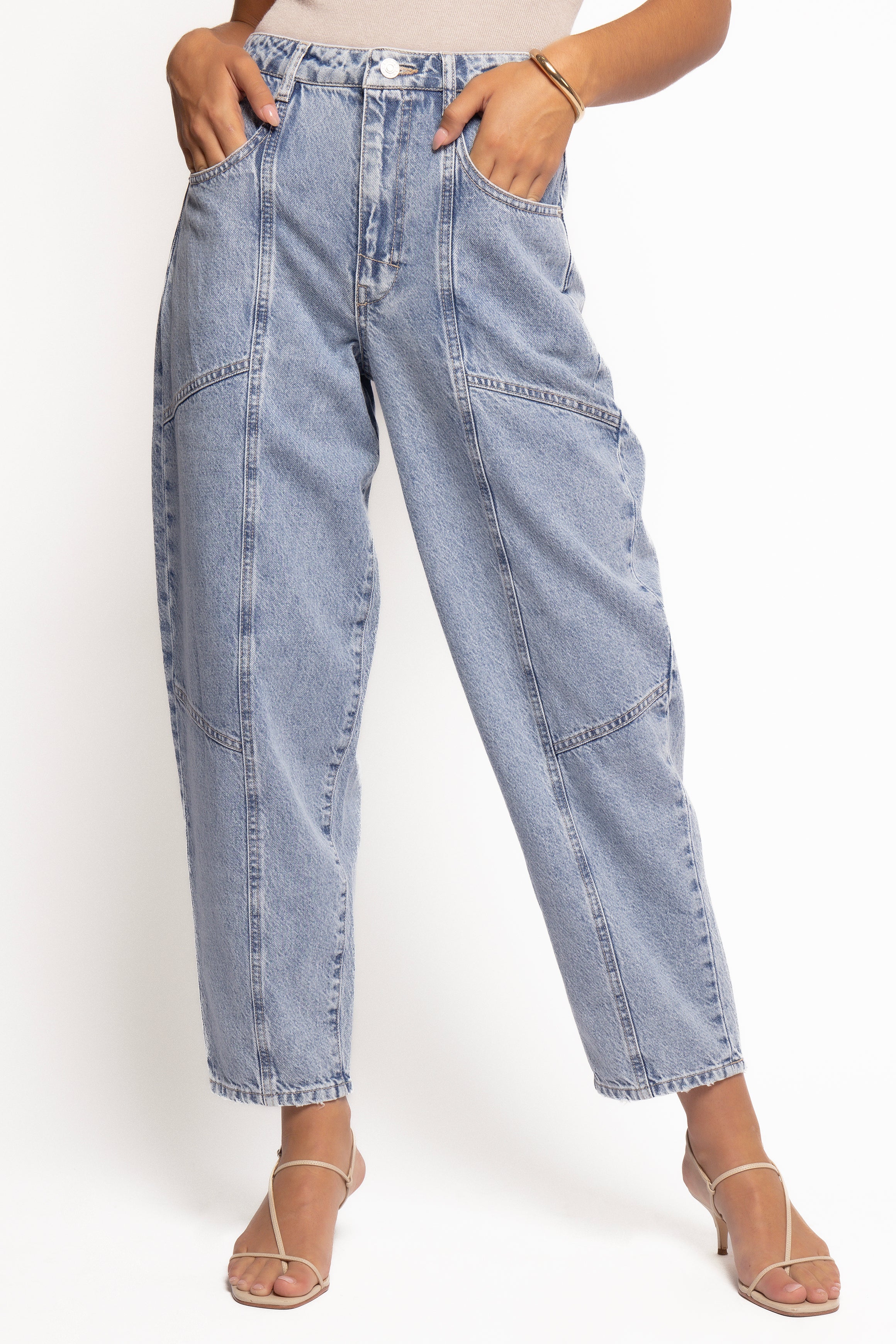 Petal and Pup USA BOTTOMS Ellis Barrel Leg Jeans - Roadtrip