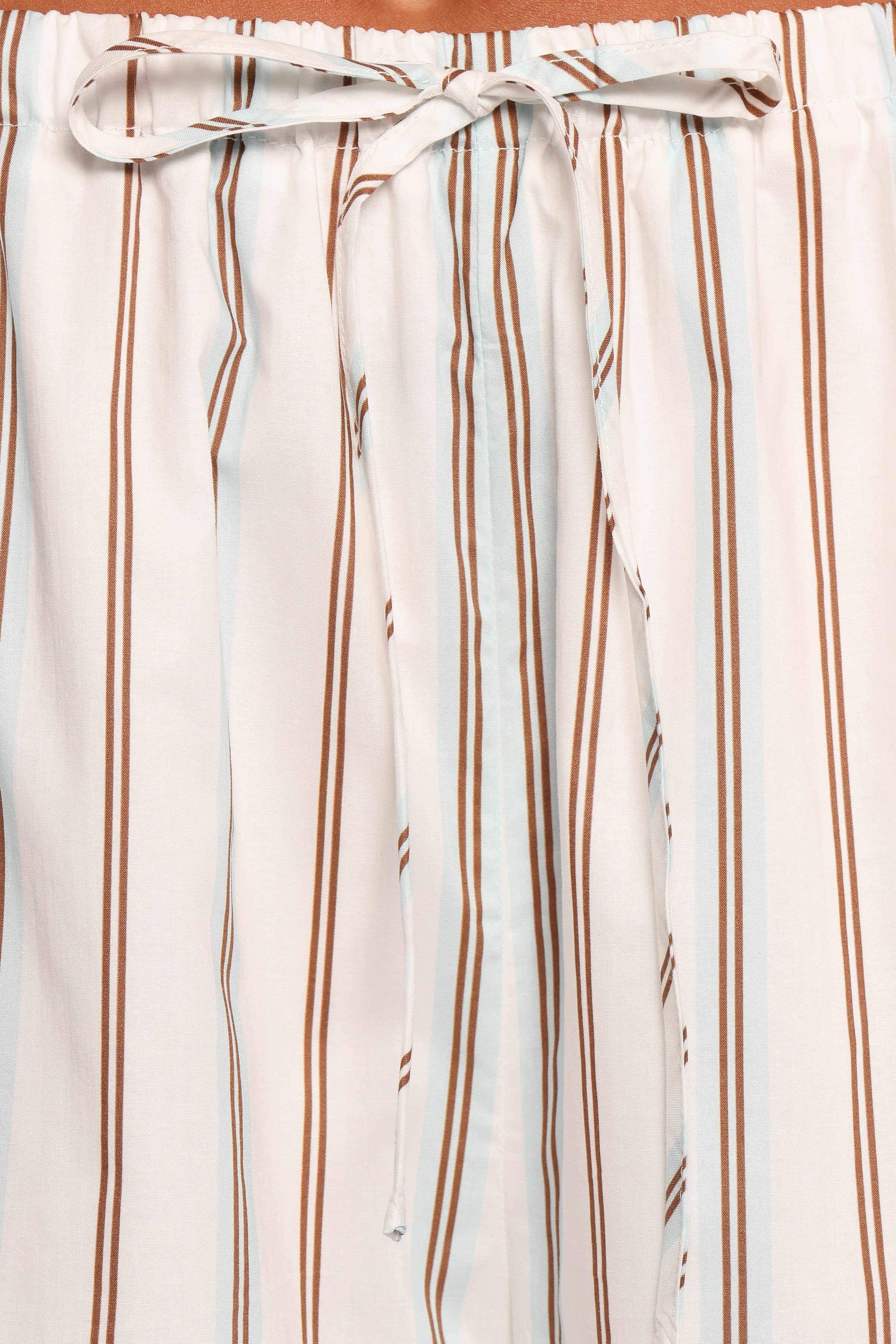 Petal and Pup USA BOTTOMS Ember Cotton Pants - Blue Brown Stripe