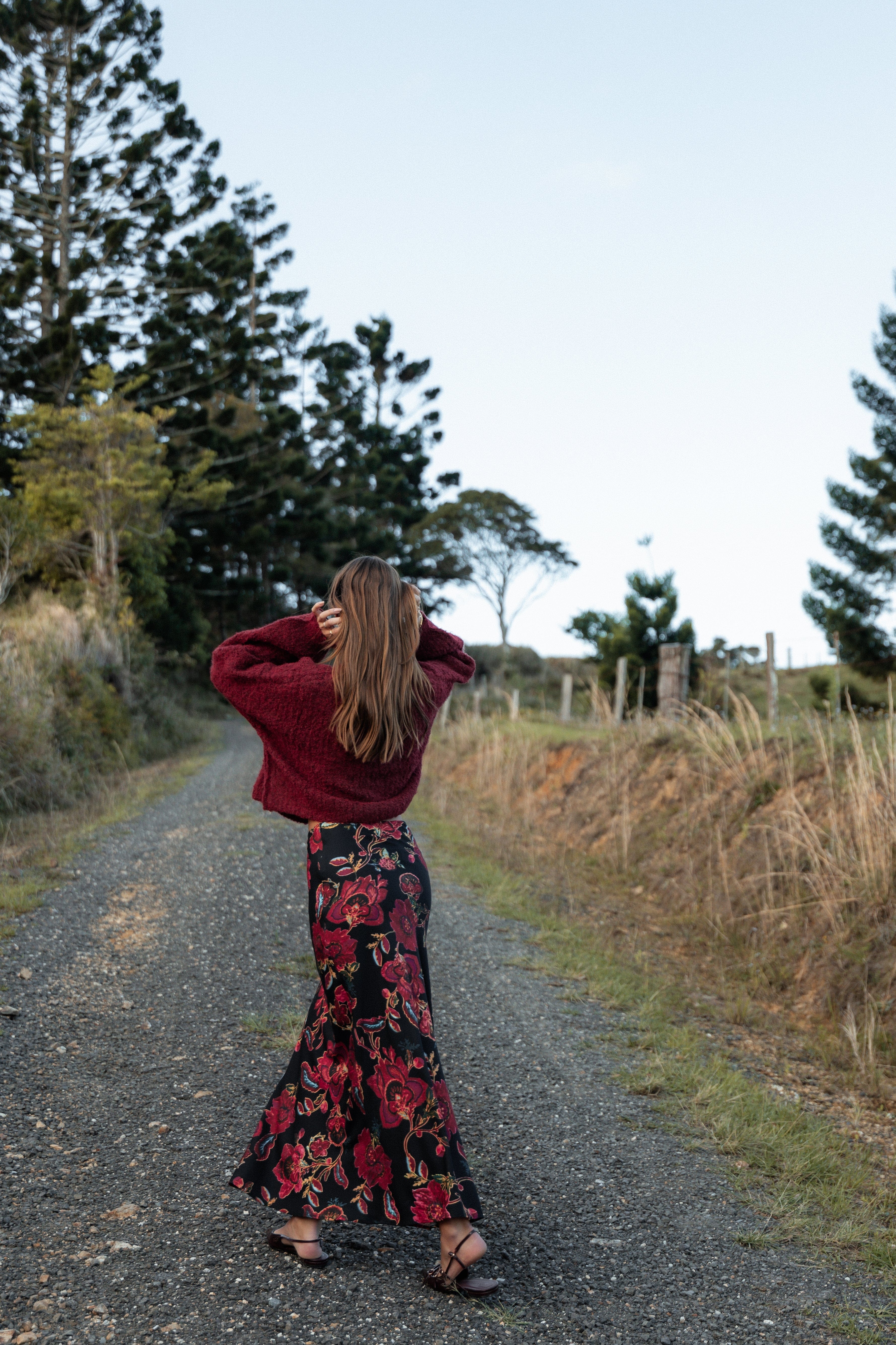 Petal and Pup USA BOTTOMS Evie Maxi Skirt - Black Floral