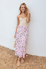 Petal and Pup USA BOTTOMS Evie Maxi Skirt - Pink Floral