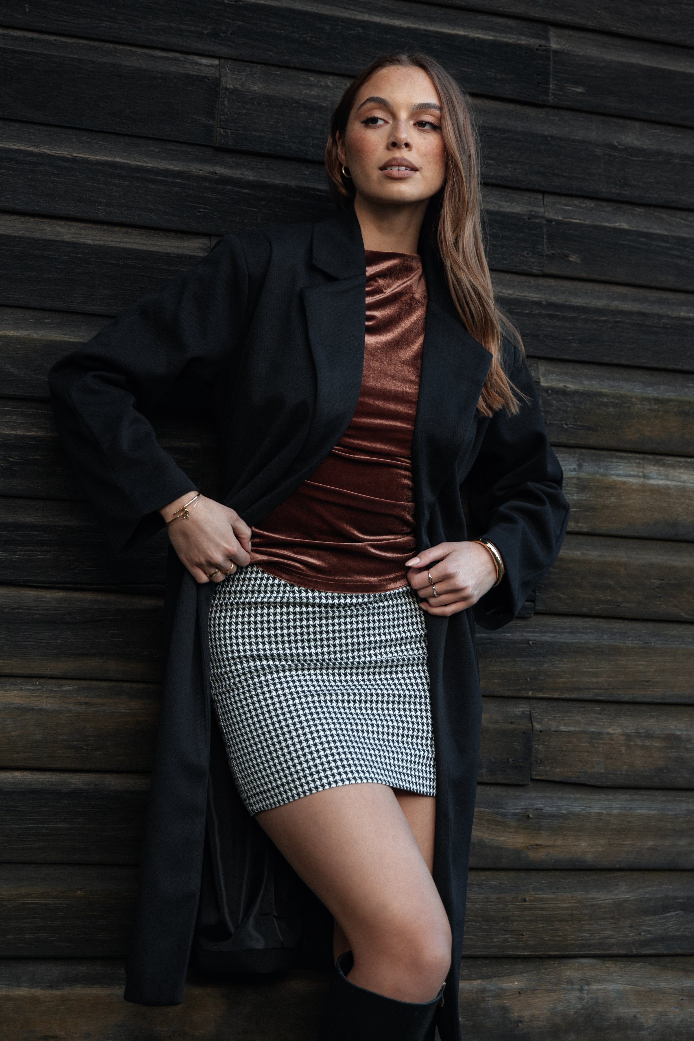 Petal and Pup USA BOTTOMS Falo Mini Skirt - Black Cream