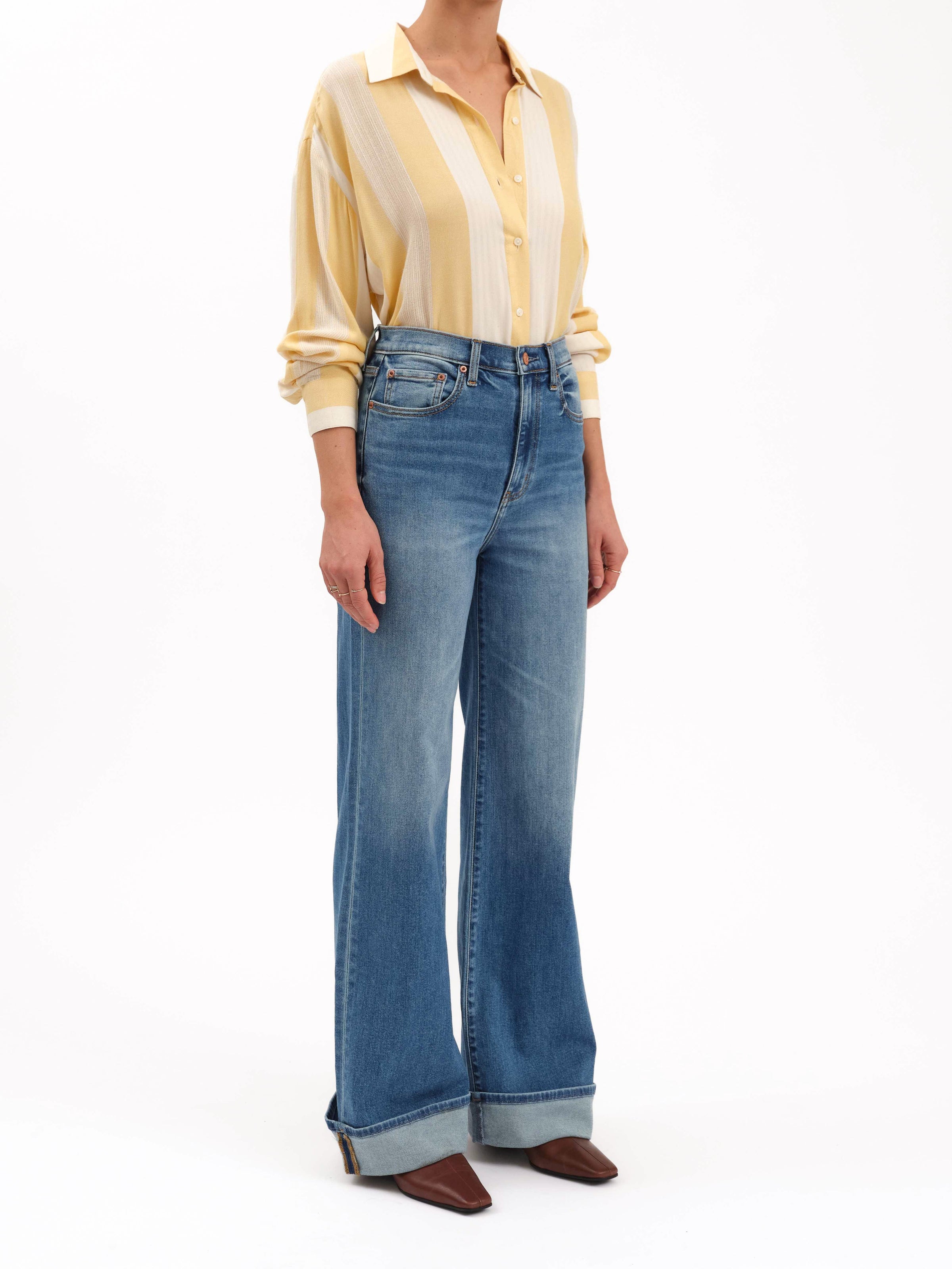 Petal and Pup USA BOTTOMS Far Out Wide Leg Jean - Big Break