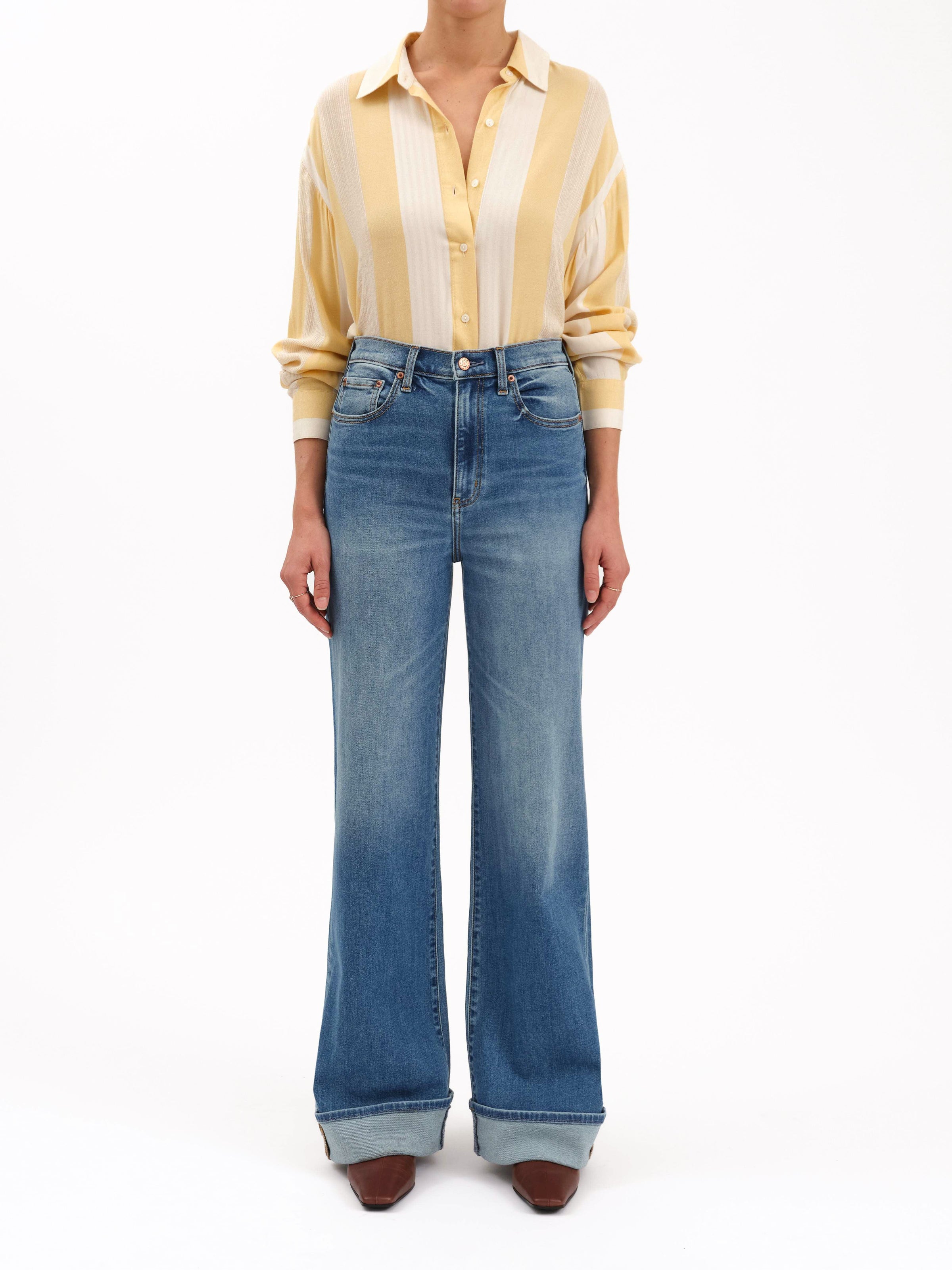 Petal and Pup USA BOTTOMS Far Out Wide Leg Jean - Big Break