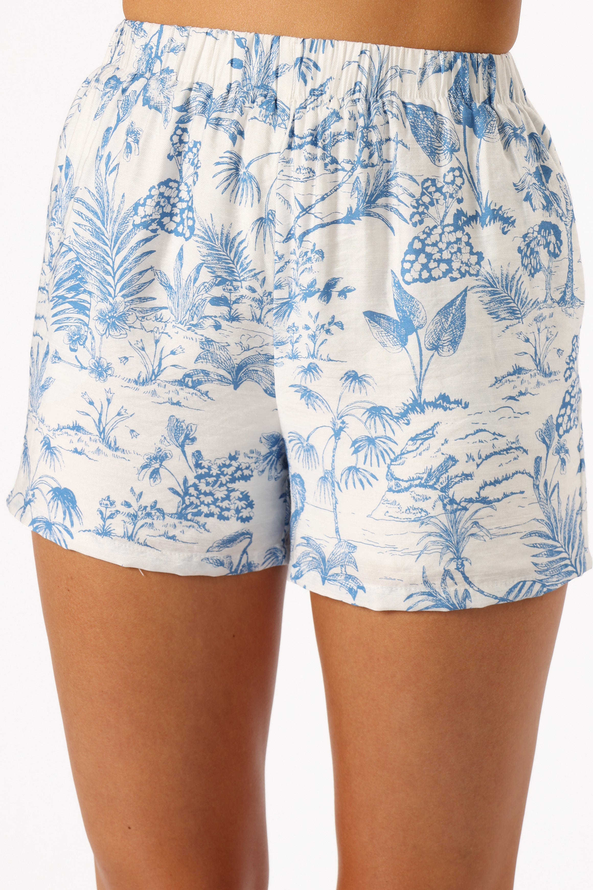 Petal and Pup USA BOTTOMS Faye Shorts - White Blue