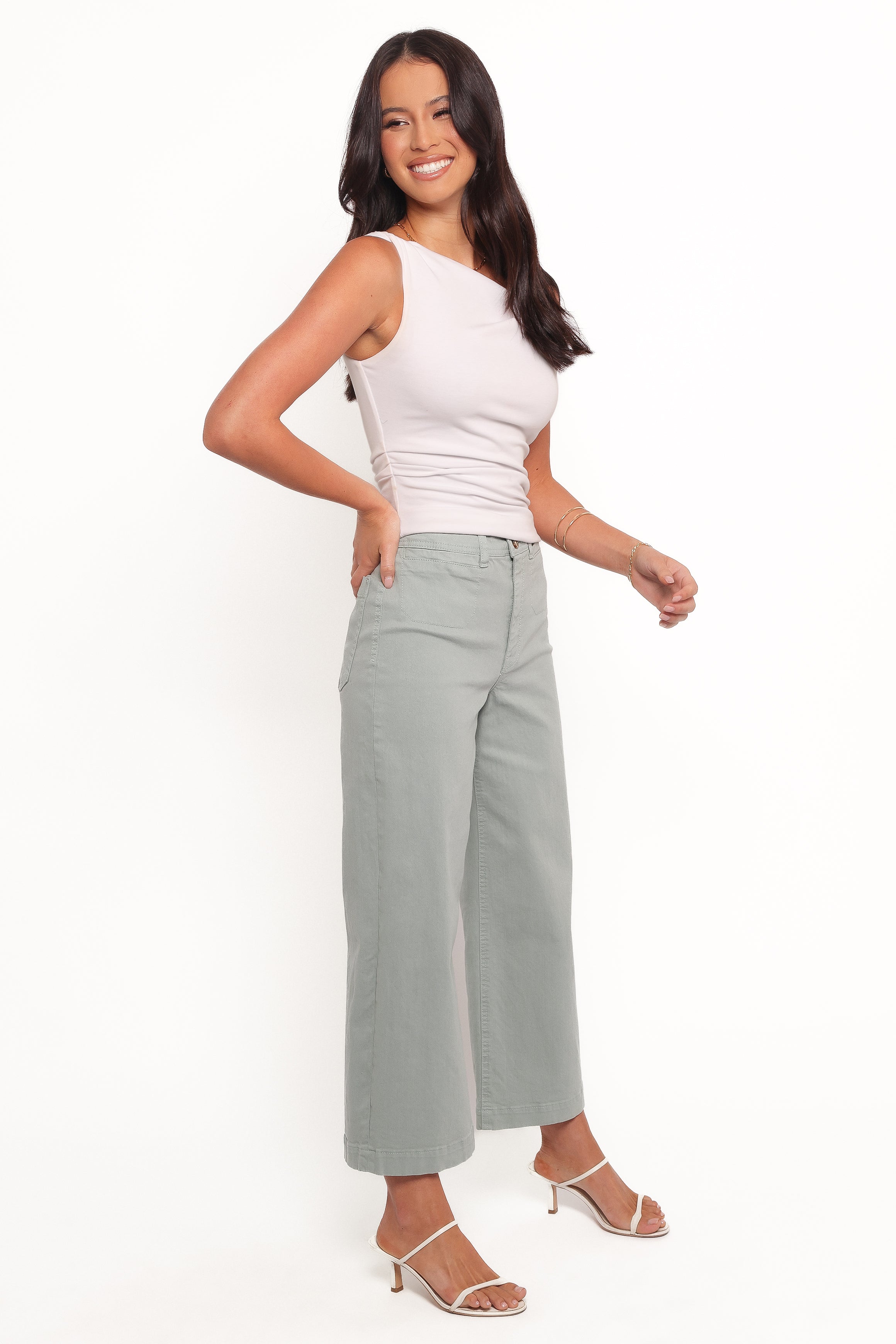 Petal and Pup USA BOTTOMS Gemma Cropped Wide Leg Jean - Zuma