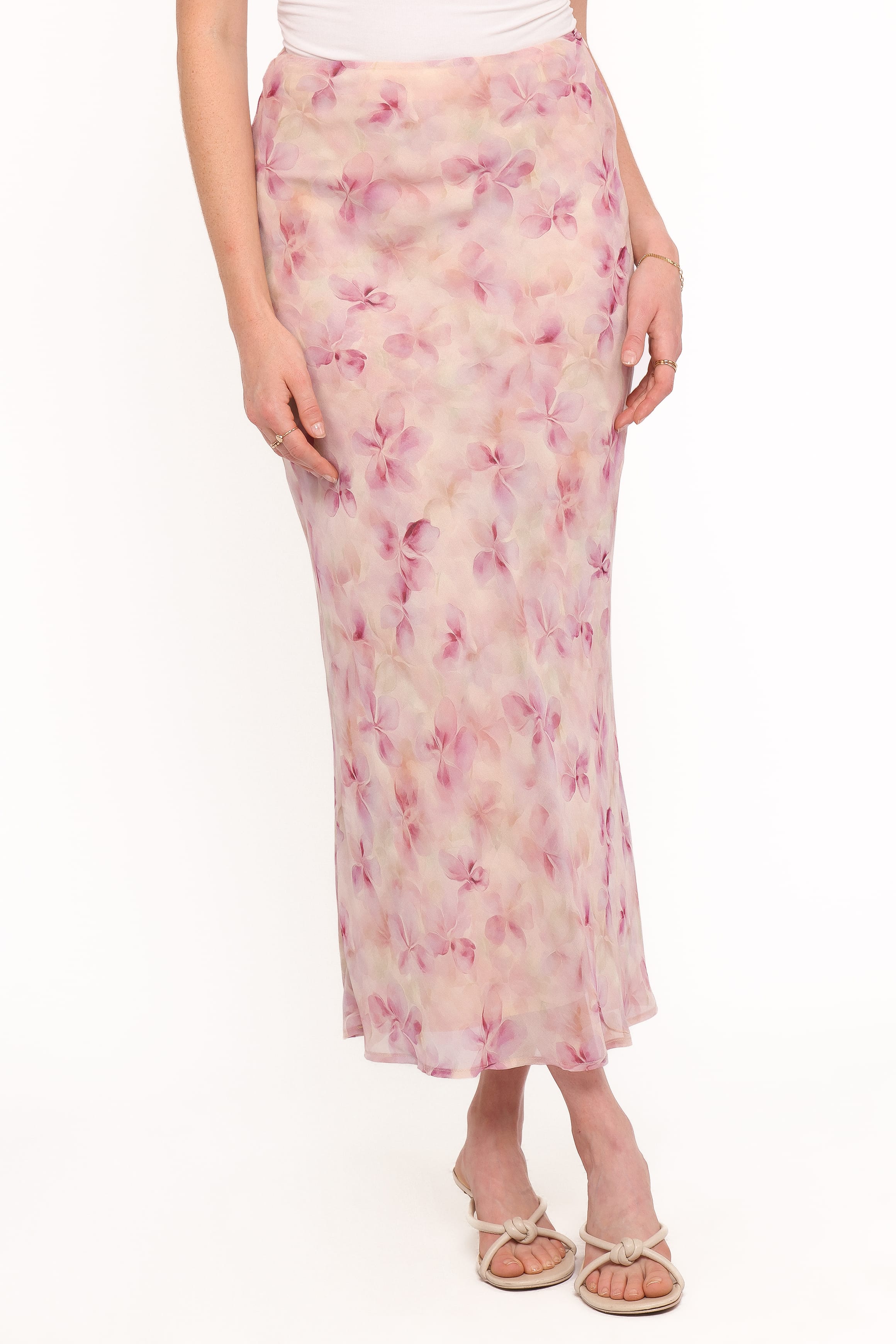 Petal and Pup USA BOTTOMS Giarda Maxi Skirt - Pink Floral