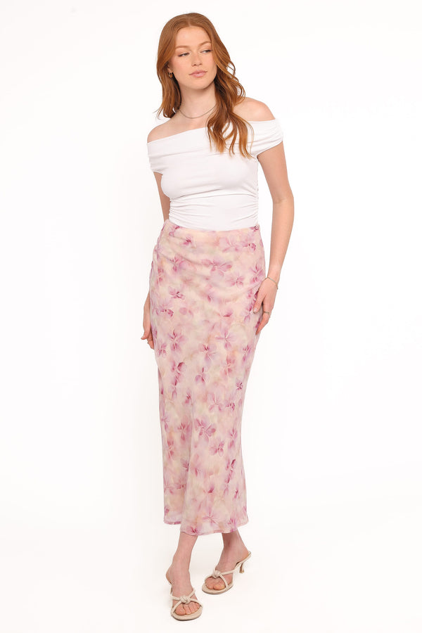 Petal and Pup USA BOTTOMS Giarda Maxi Skirt - Pink Floral