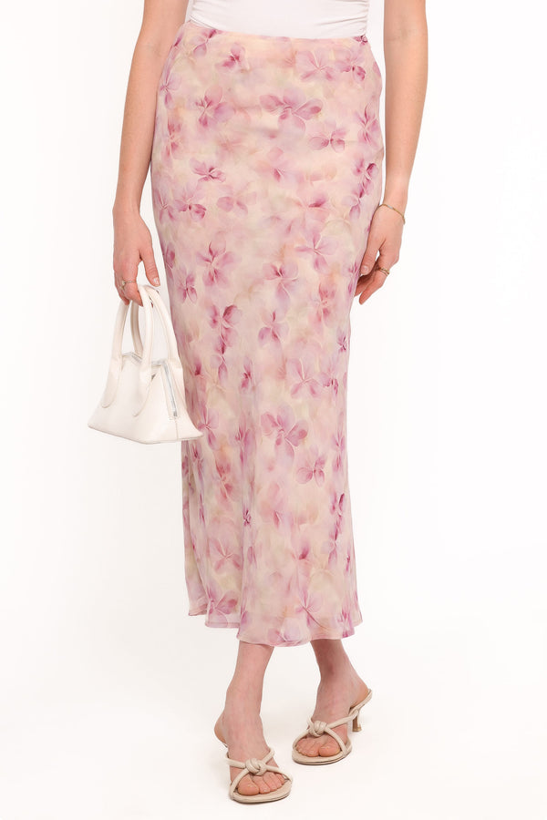 Petal and Pup USA BOTTOMS Giarda Maxi Skirt - Pink Floral
