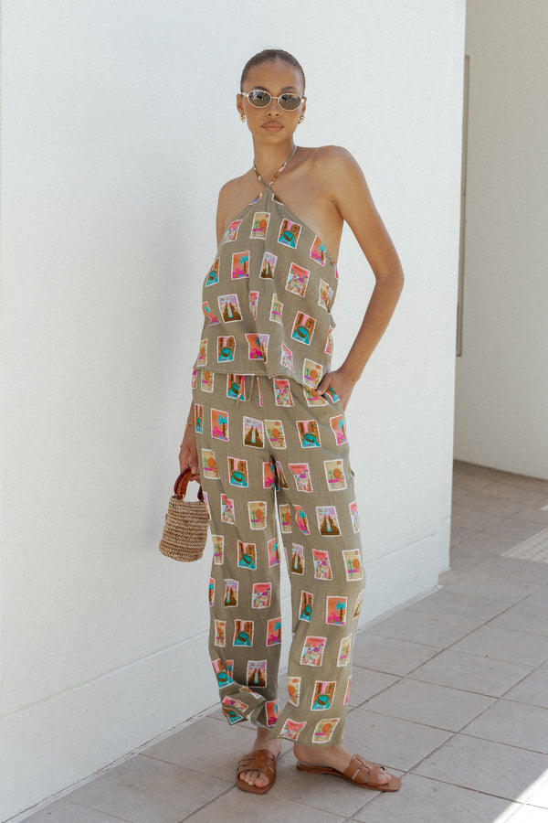 Petal and Pup USA BOTTOMS Hana Pants - Olive Print