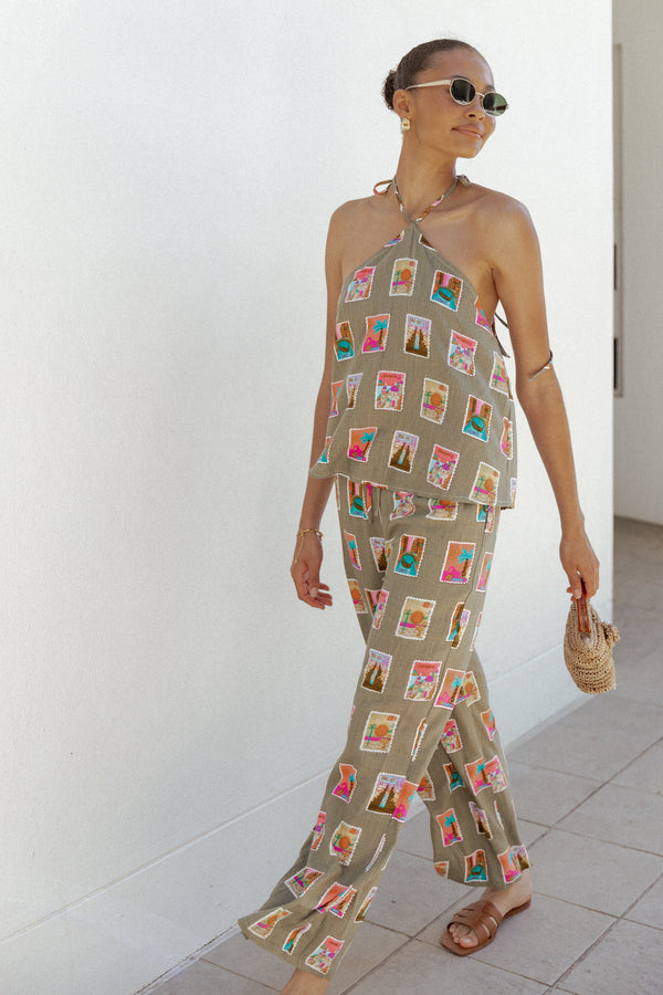 Petal and Pup USA BOTTOMS Hana Pants - Olive Print