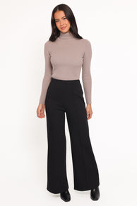 Petal and Pup USA BOTTOMS Jade Wide Leg Pant - Black