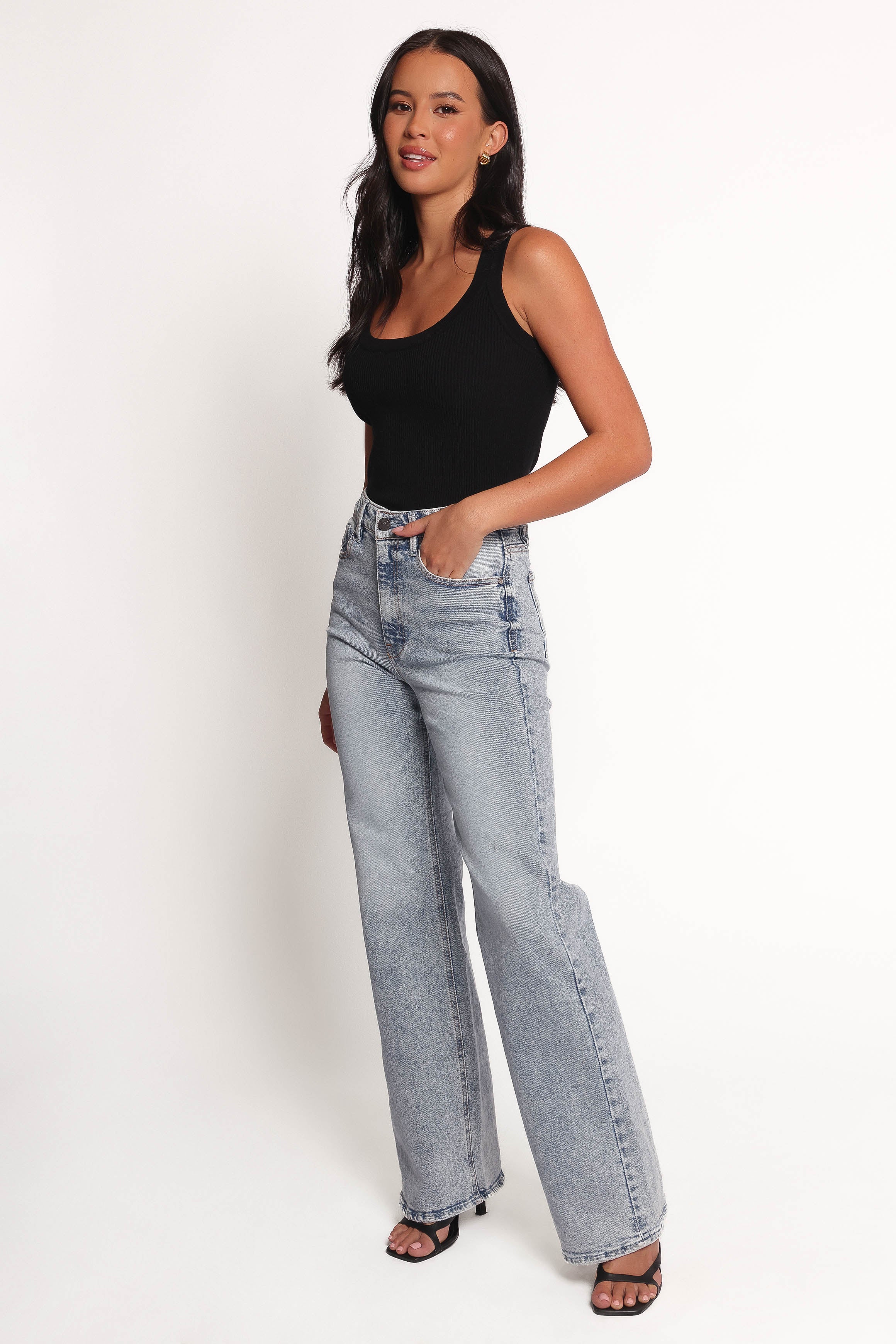 Petal and Pup USA BOTTOMS Jolene Wide Leg Jeans - Peace
